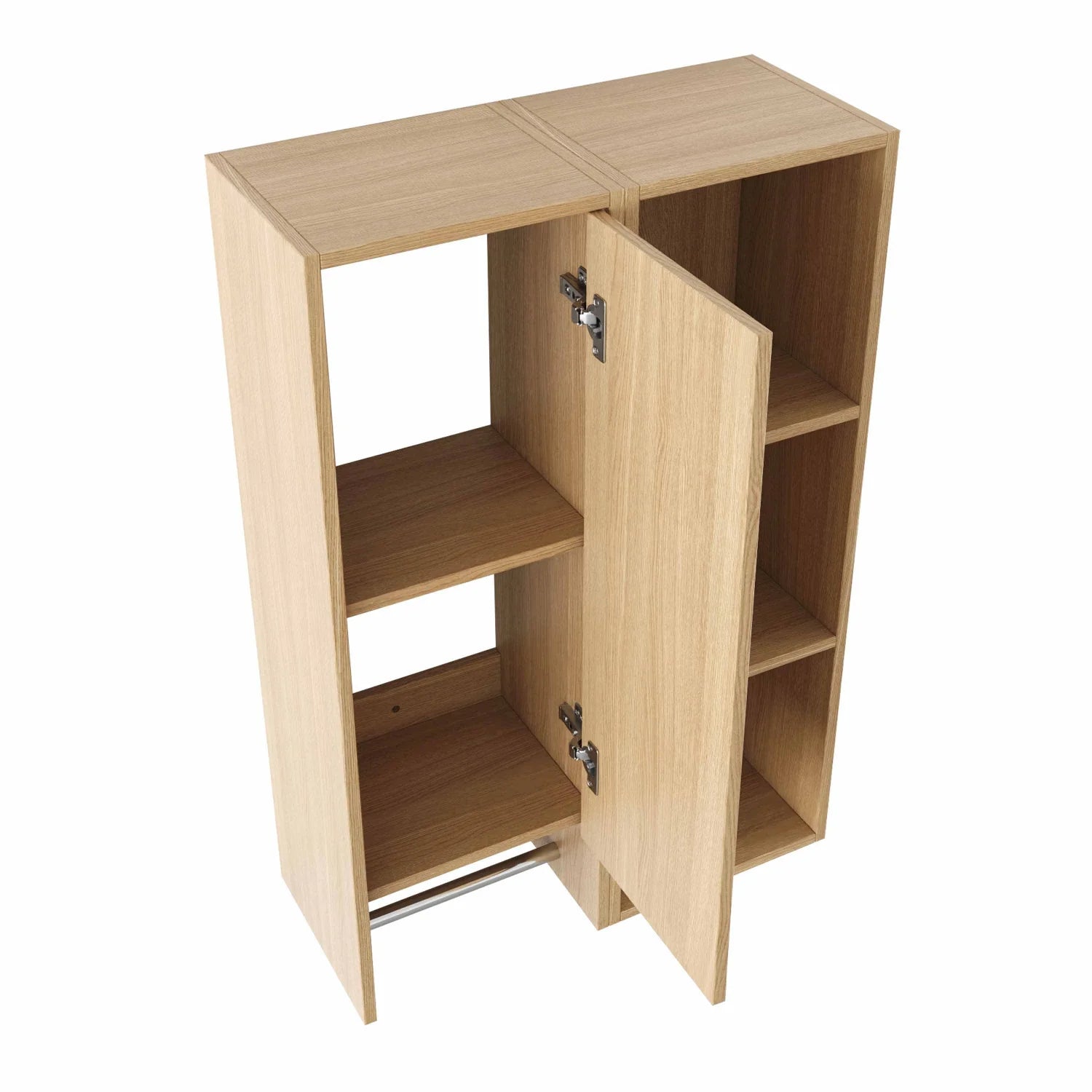 Luxury Modern Oak Bathroom Side Cabinet European Style for Villa