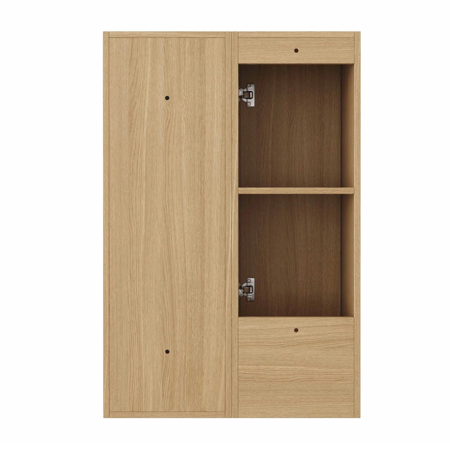 Luxury Modern Oak Bathroom Side Cabinet European Style for Villa