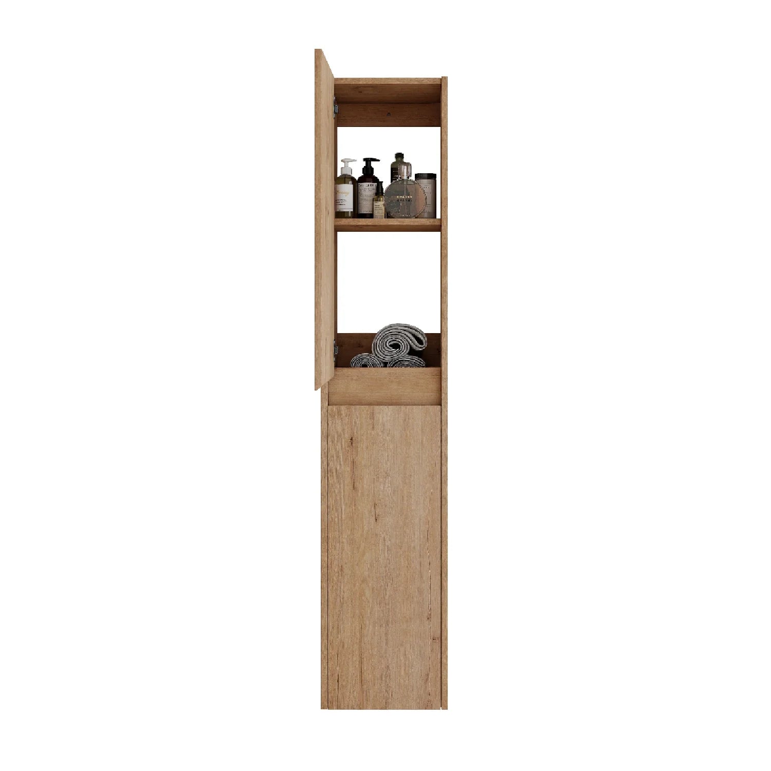 Luxury Modern Oak Bathroom Side Cabinet European Style for Villa