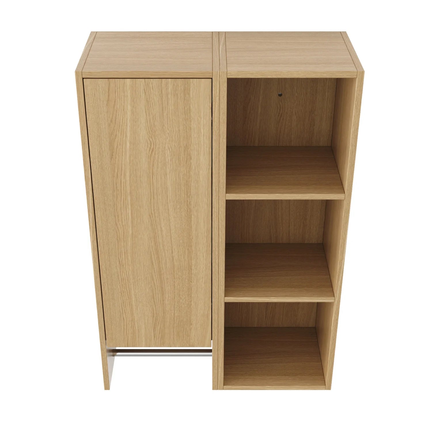 Luxury Modern Oak Bathroom Side Cabinet European Style for Villa