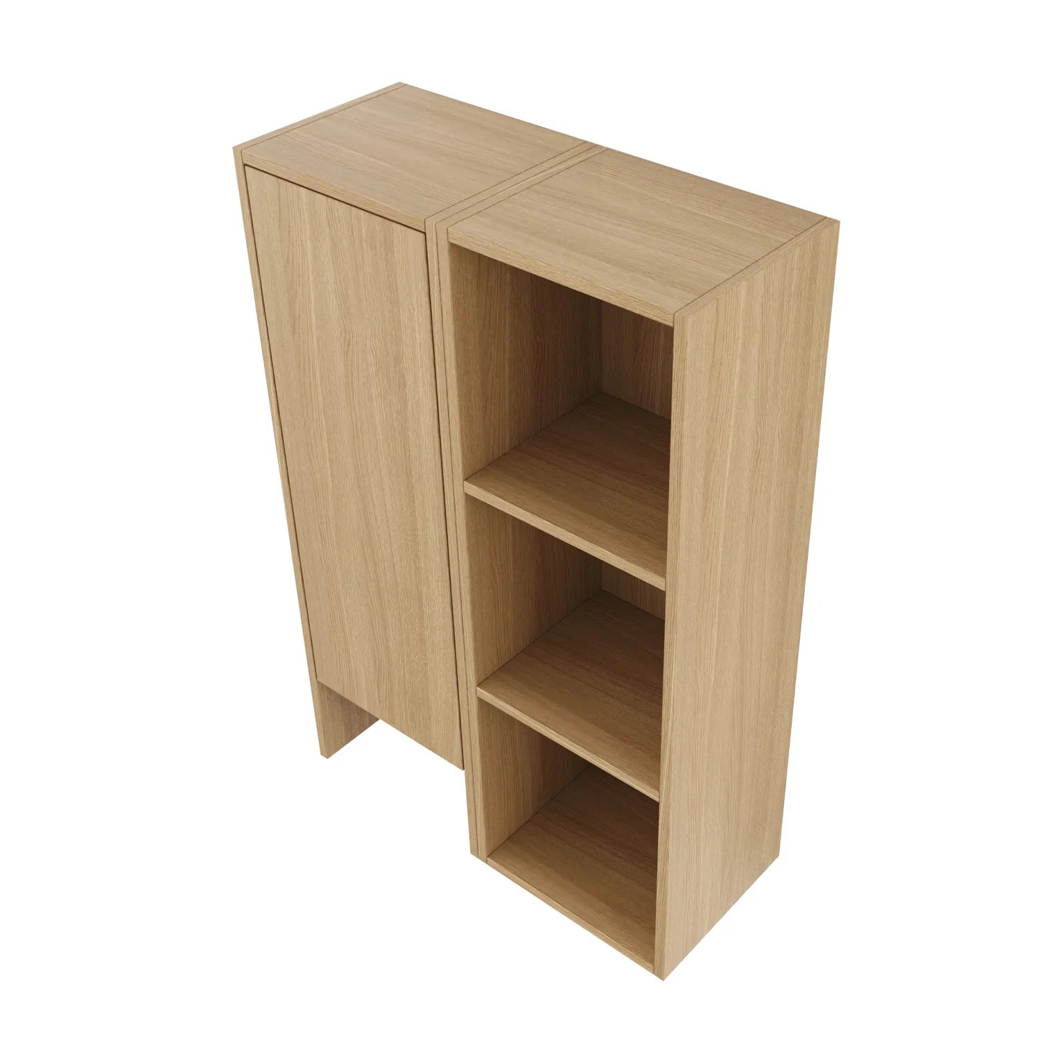 Luxury Modern Oak Bathroom Side Cabinet European Style for Villa