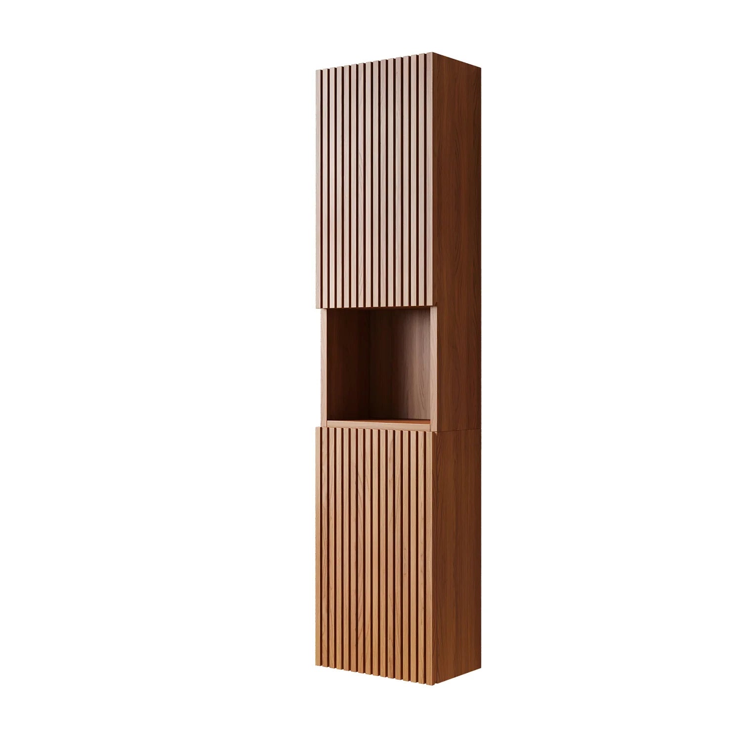 Luxury Modern Oak Bathroom Tall Cabinet European Style for Villa