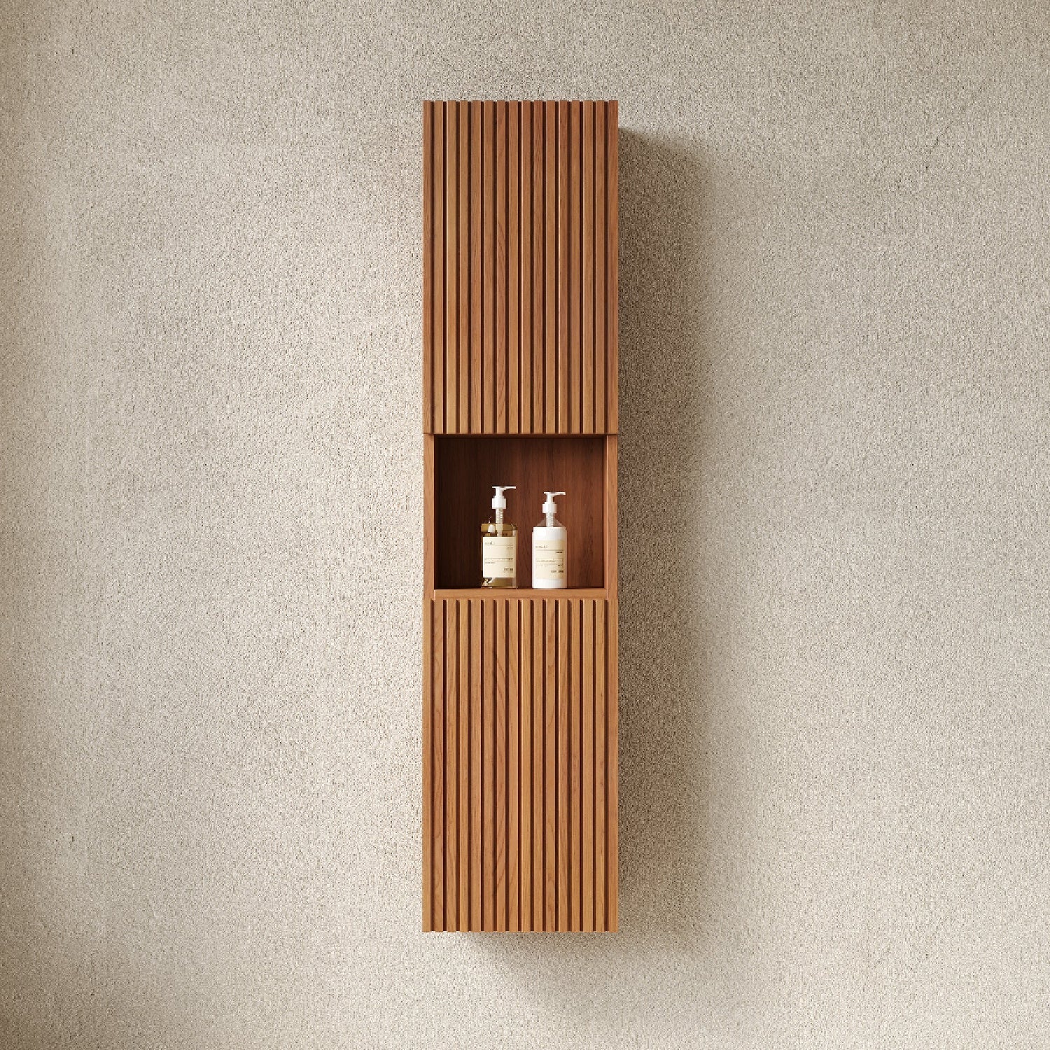 Luxury Modern Oak Bathroom Tall Cabinet European Style for Villa