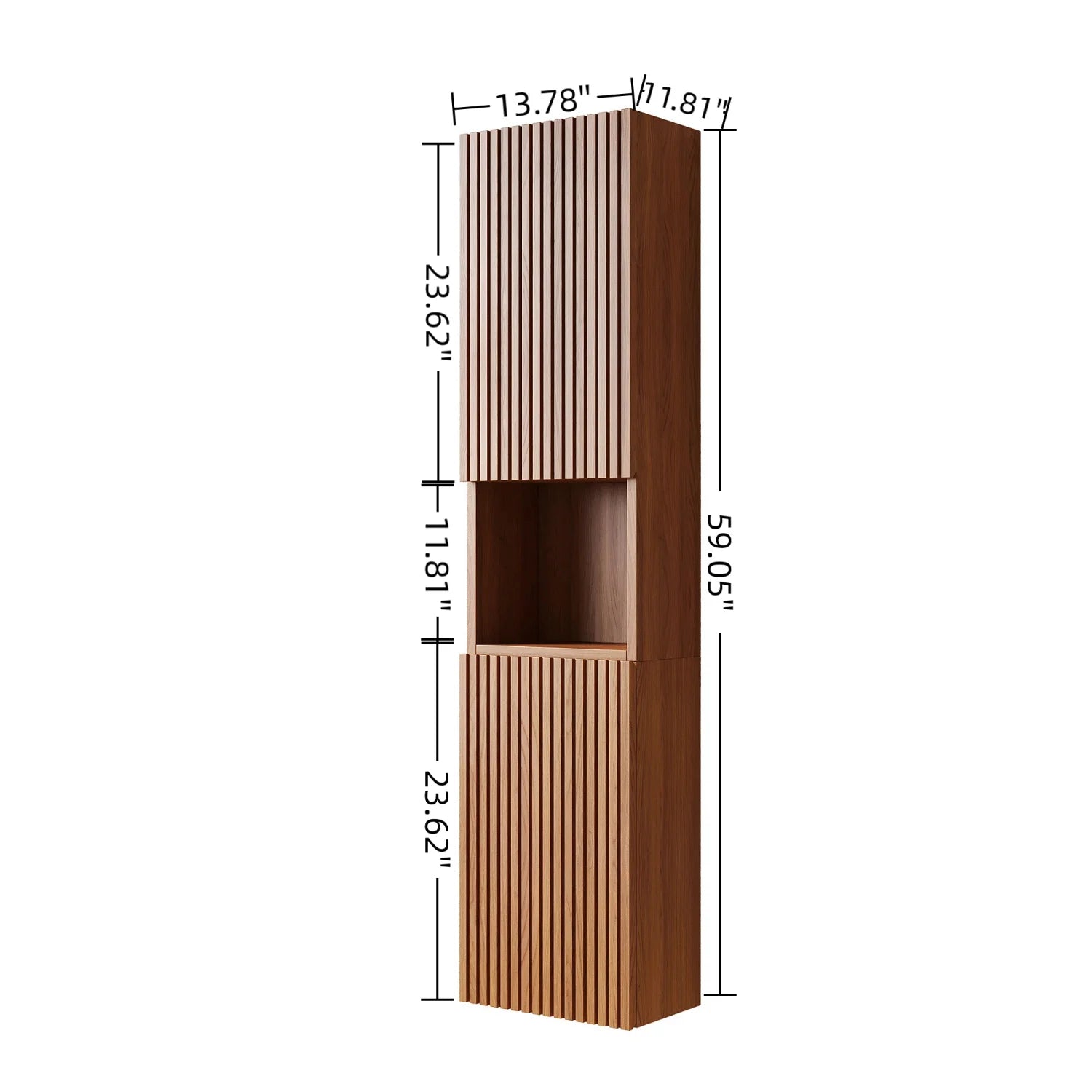 Luxury Modern Oak Bathroom Tall Cabinet European Style for Villa