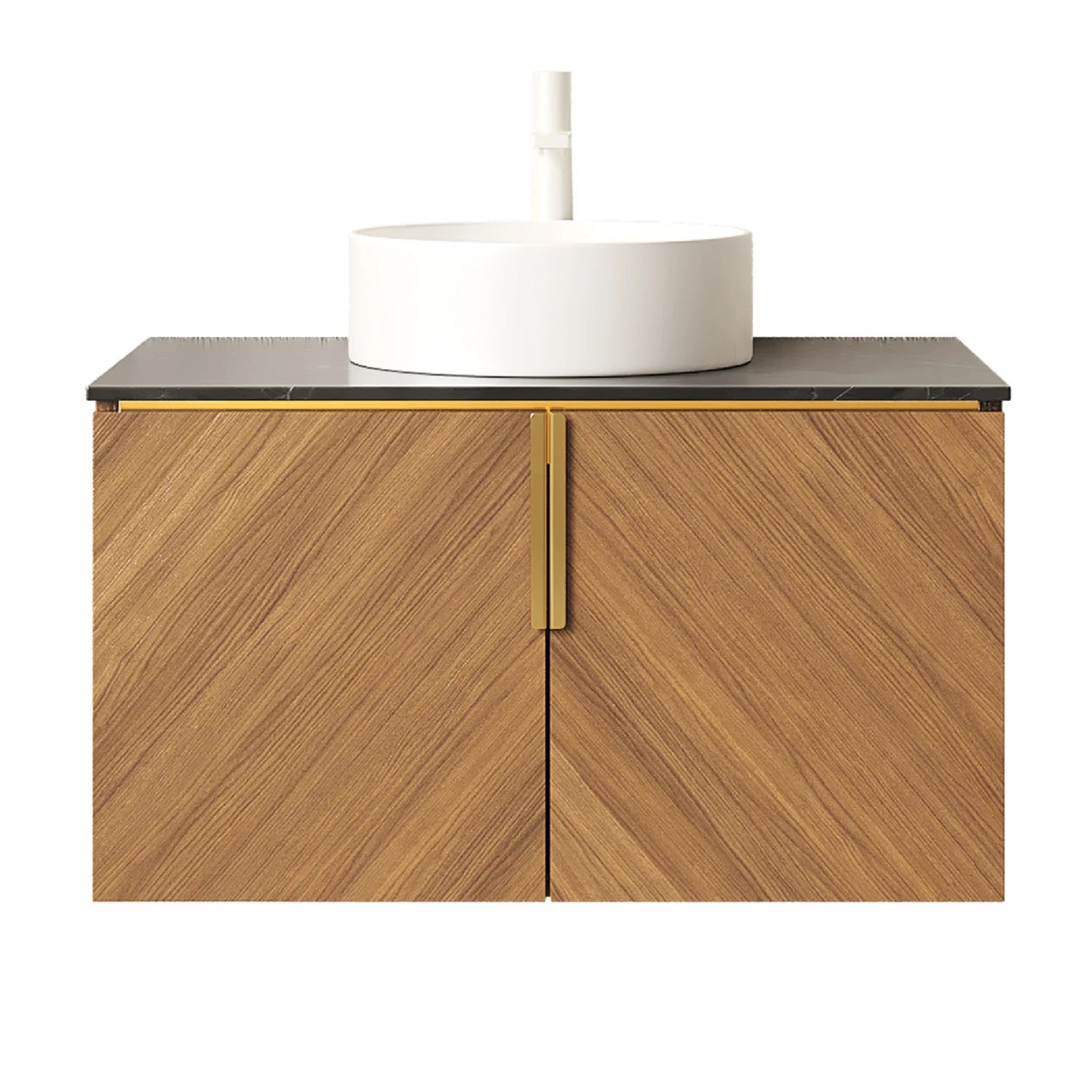 Luxury Modern Oak Bathroom Vanity European Style for Villa