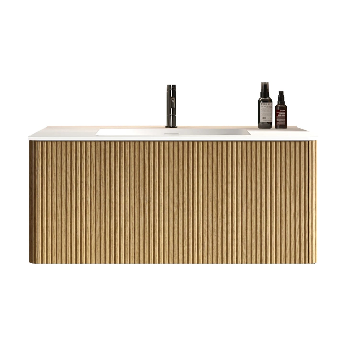 Luxury Modern Oak Bathroom Vanity European Style for Villa