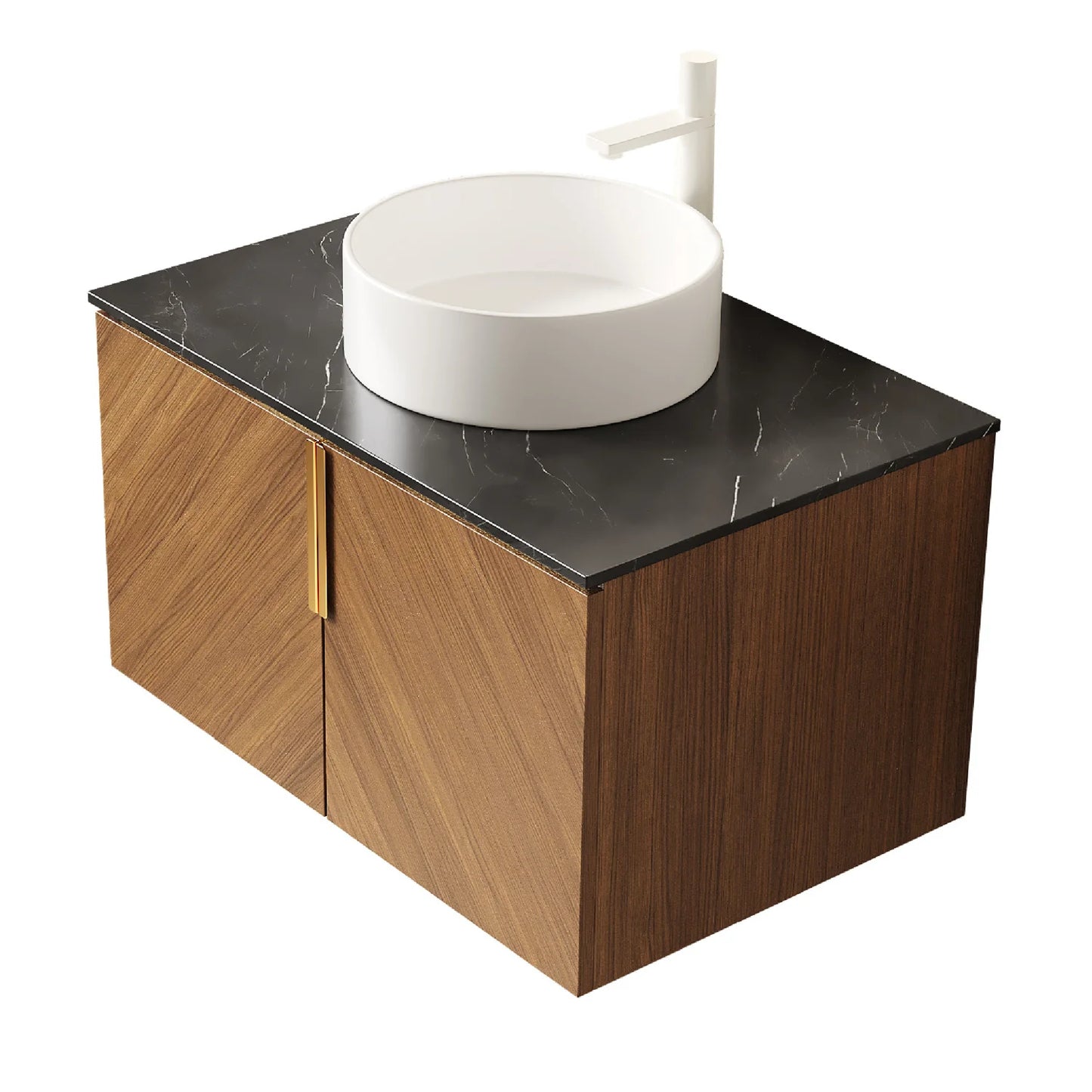 Luxury Modern Oak Bathroom Vanity European Style for Villa