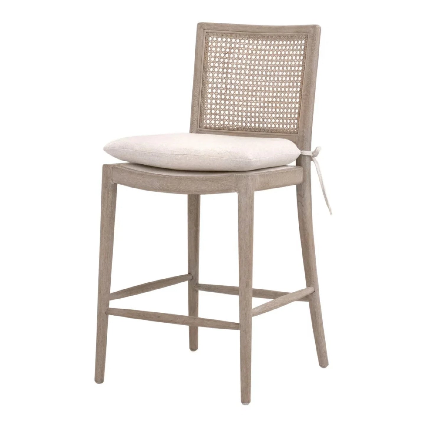 Luxury Modern Oak Canework Counter Stool European Style for Villa