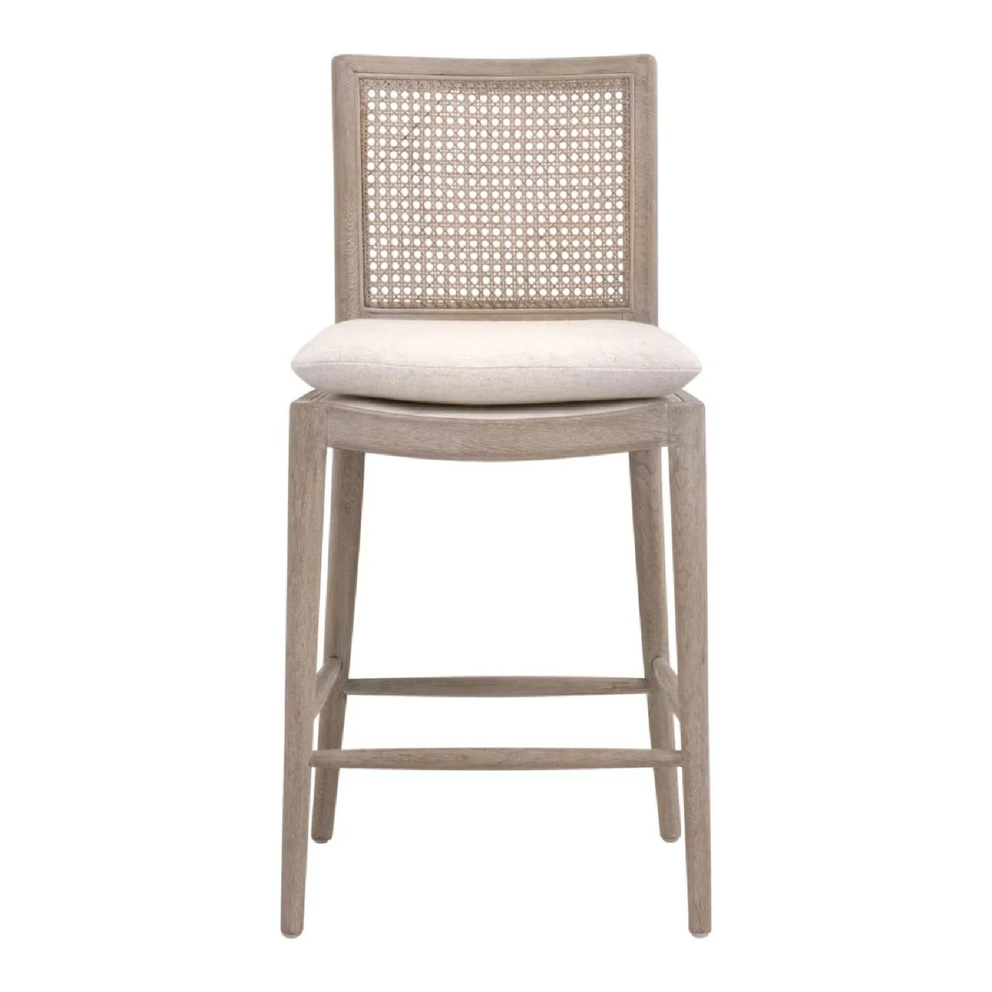 Luxury Modern Oak Canework Counter Stool European Style for Villa