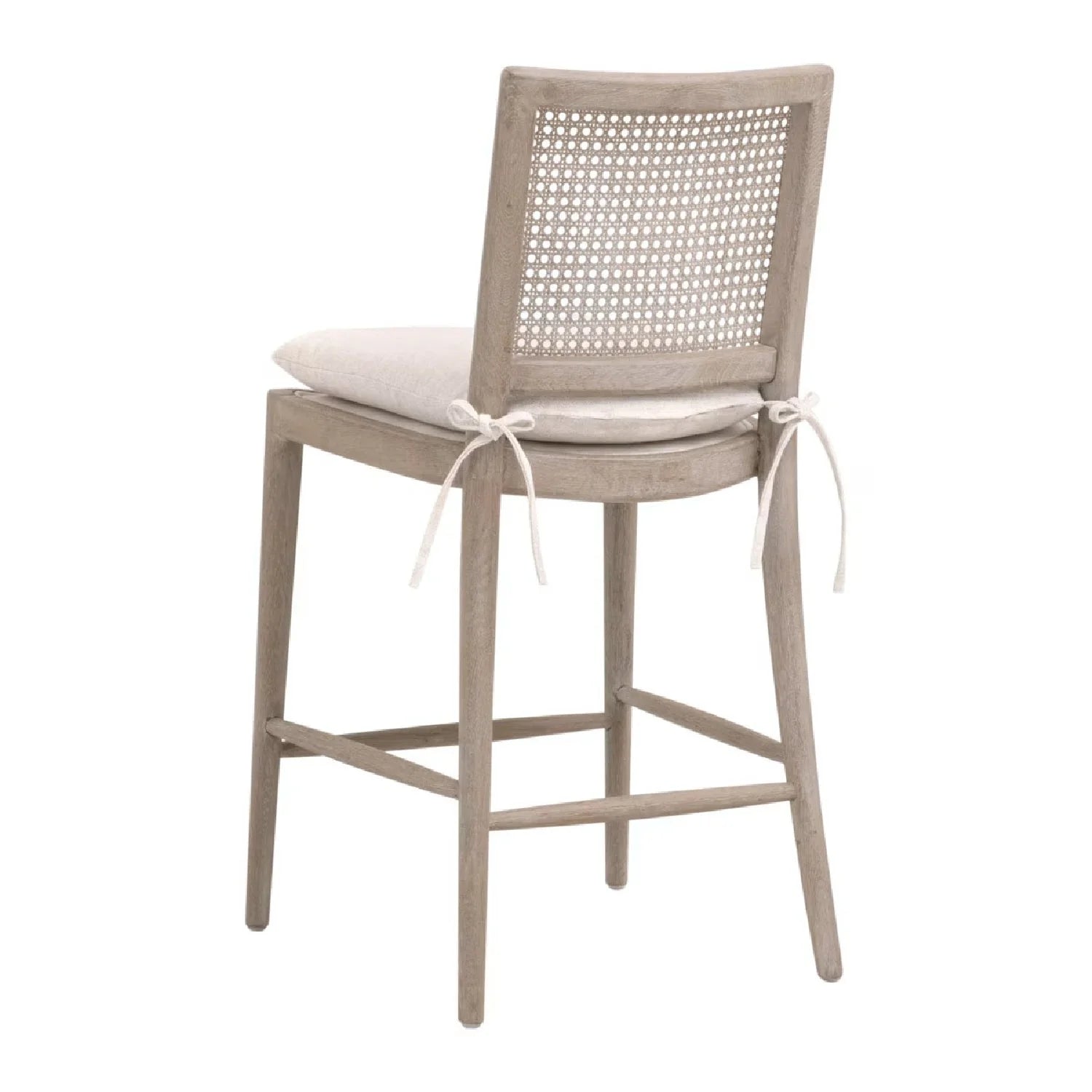 Luxury Modern Oak Canework Counter Stool European Style for Villa
