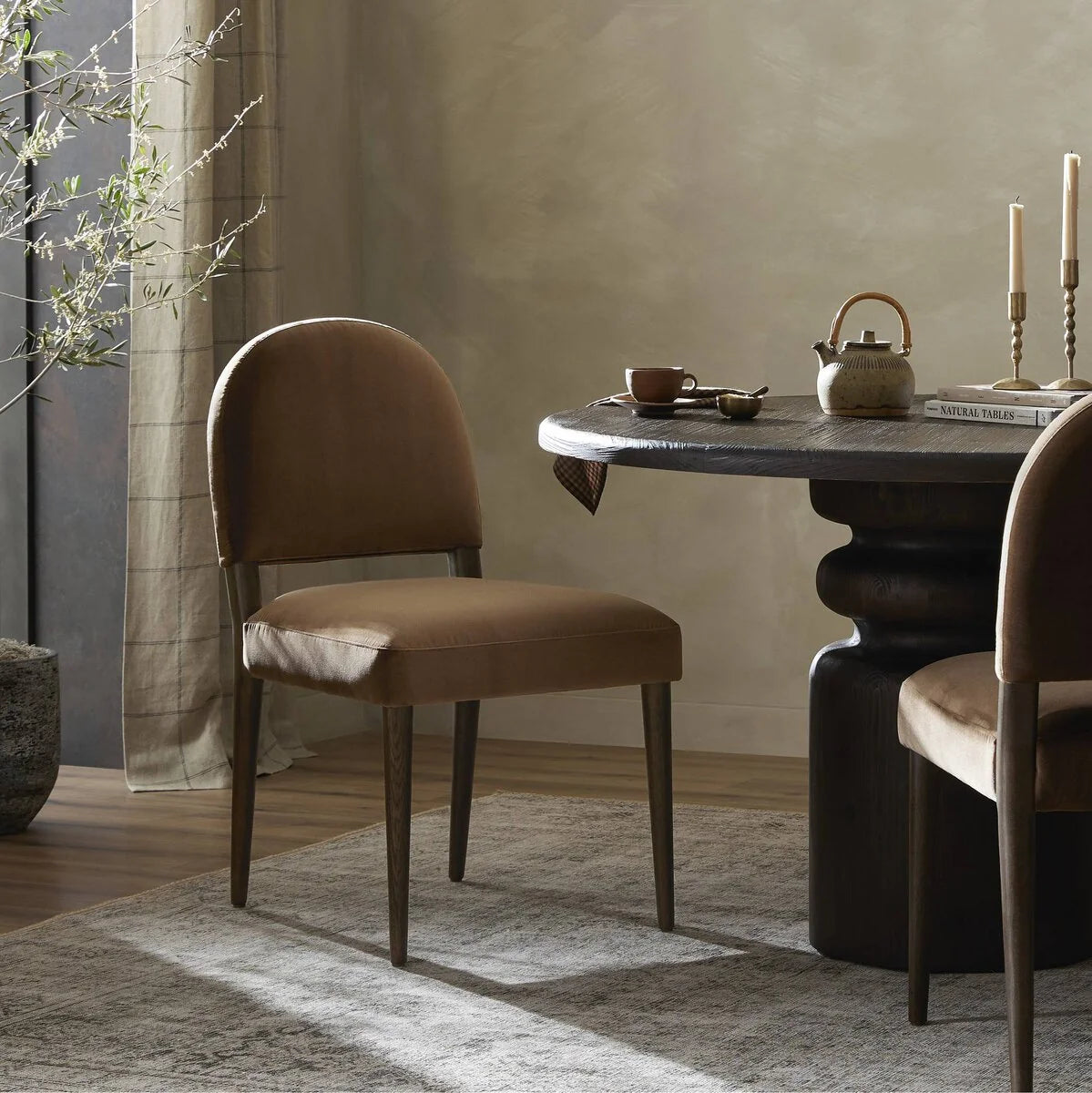 Luxury Modern Oak Dining Chair European Style for Villa