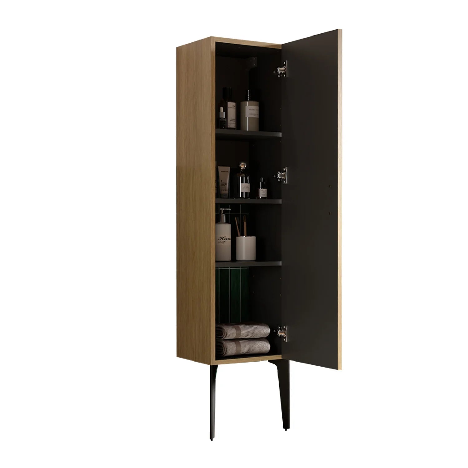Luxury Modern Oak Freestanding Side Cabinet European Style for Villa