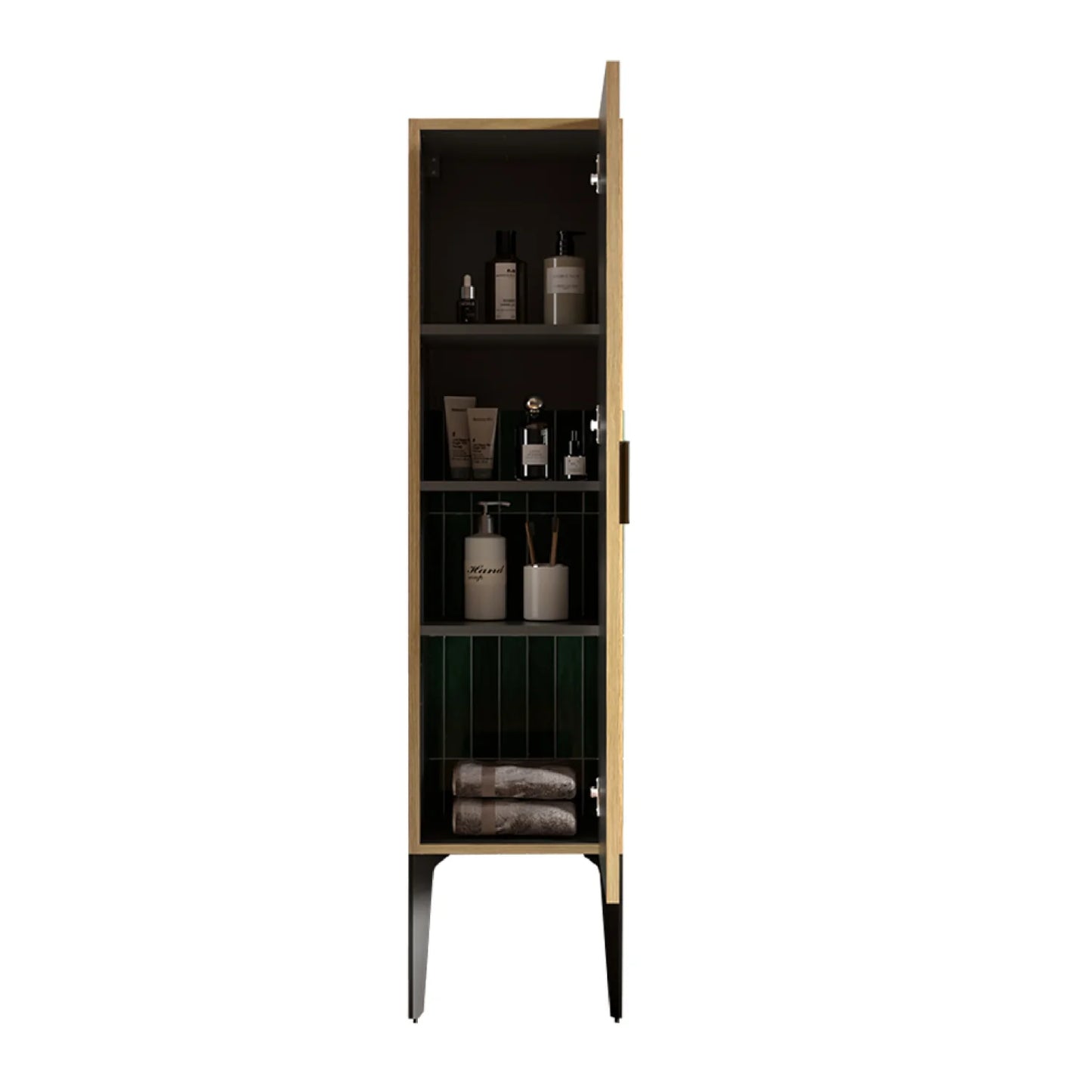 Luxury Modern Oak Freestanding Side Cabinet European Style for Villa