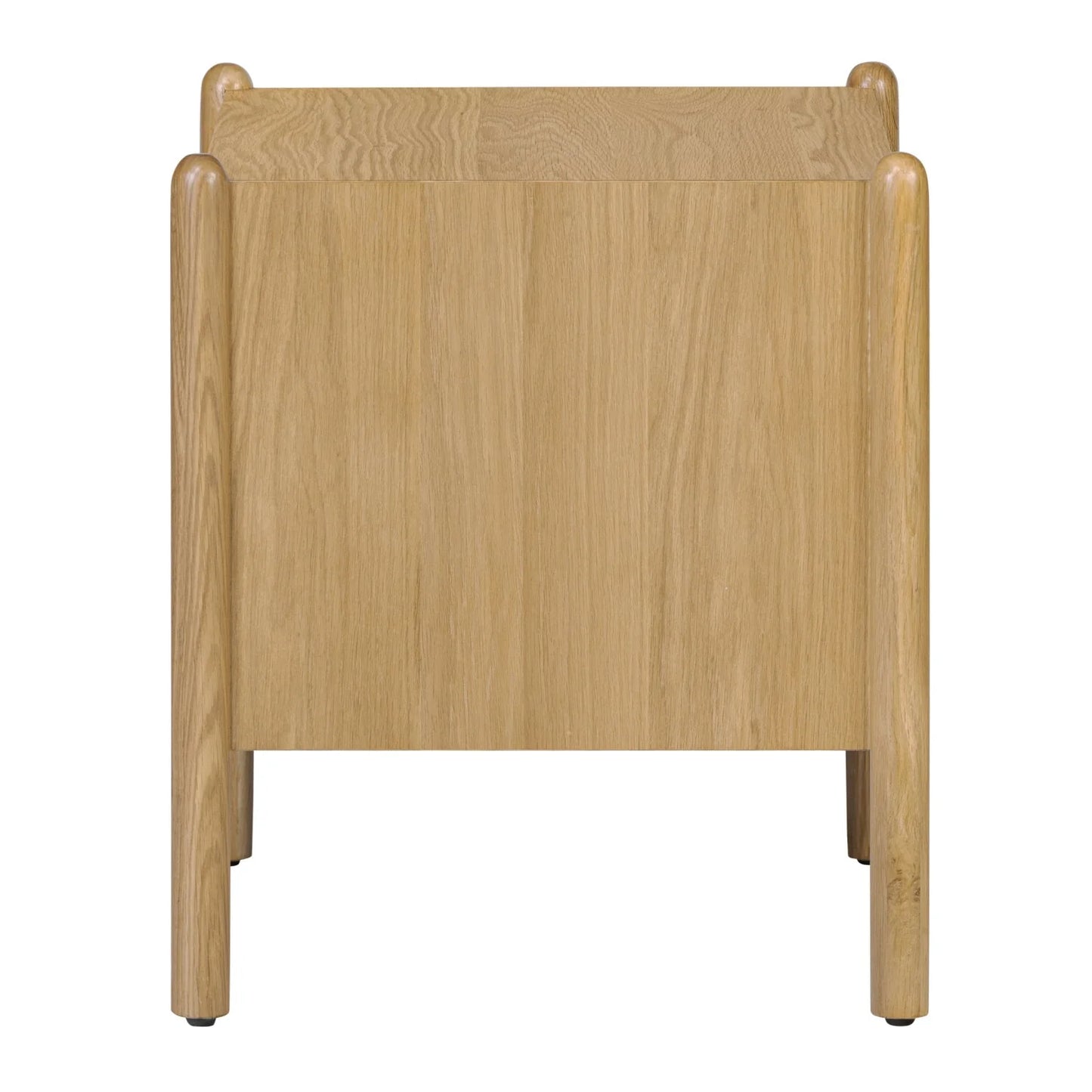 Luxury Modern Oak Veneer 1-Drawer Nightstand European Style for Villa