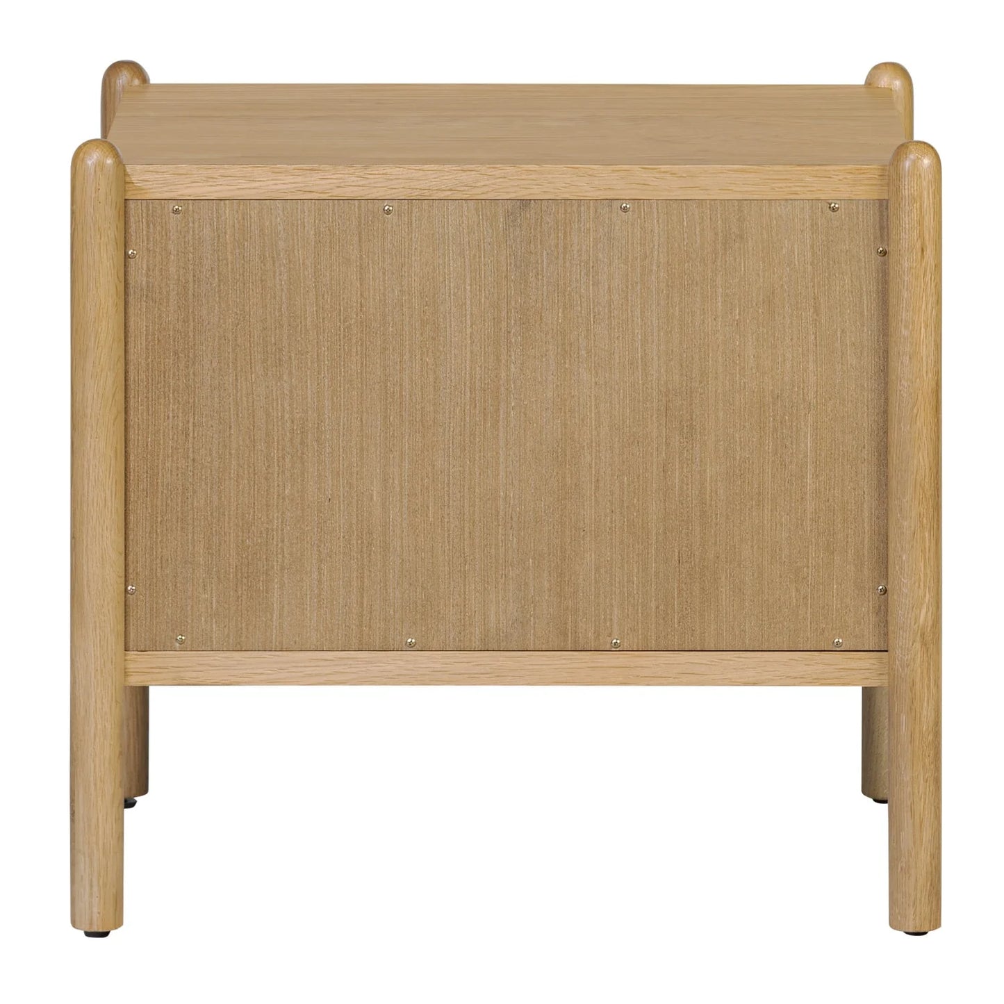 Luxury Modern Oak Veneer 1-Drawer Nightstand European Style for Villa