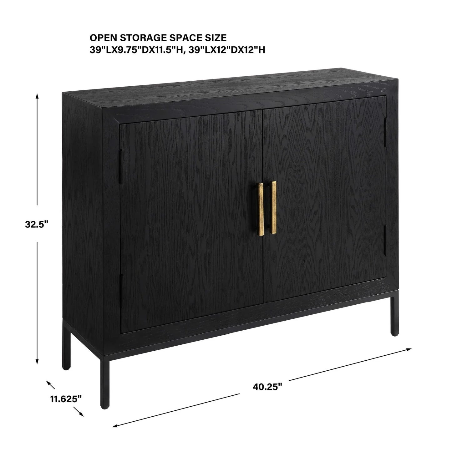 Luxury Modern Oak Wood 2-Door Cabinet European Style for Villa