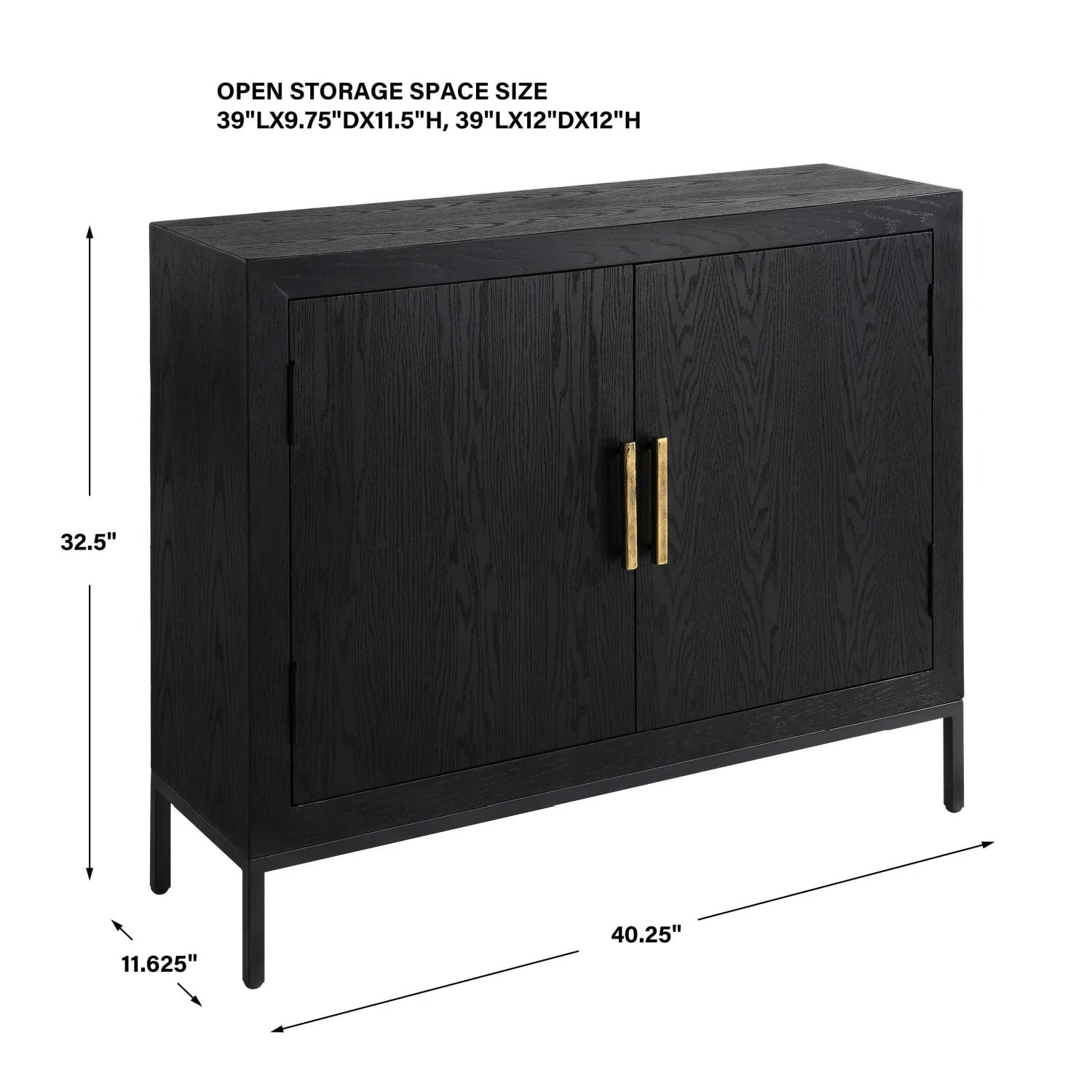 Luxury Modern Oak Wood 2-Door Cabinet European Style for Villa