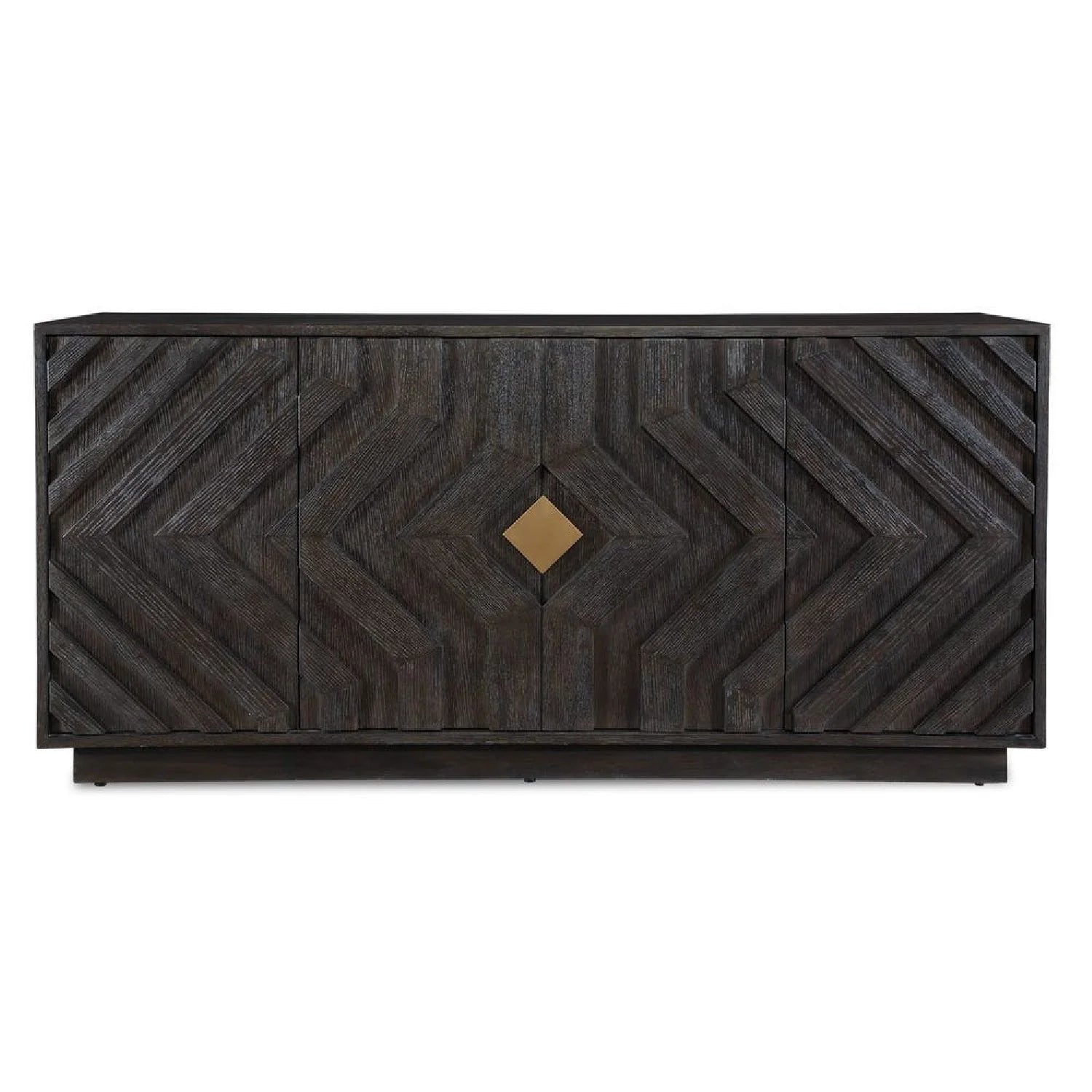 Luxury Modern Oak Wood 4-Door Cabinet European Style for Villa