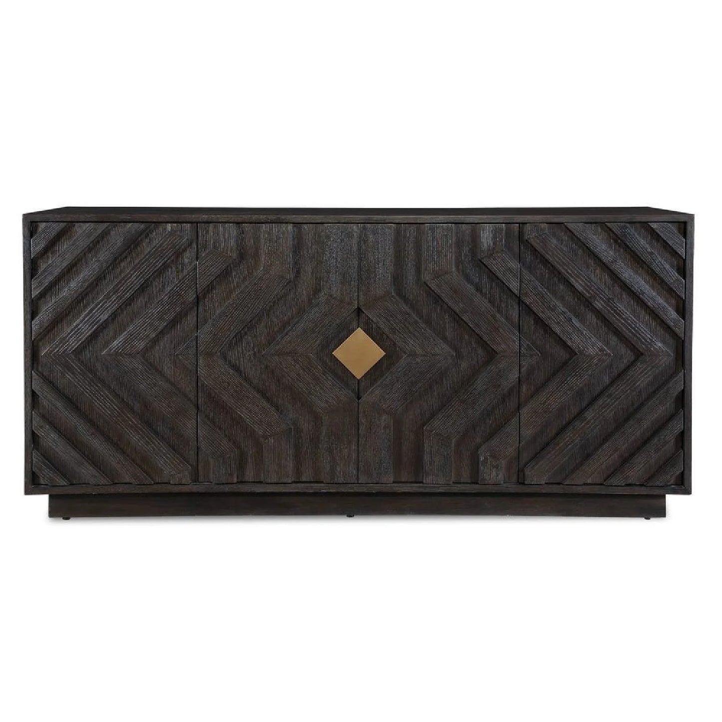 Luxury Modern Oak Wood 4-Door Cabinet European Style for Villa
