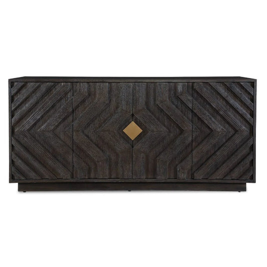 Luxury Modern Oak Wood 4-Door Cabinet European Style for Villa