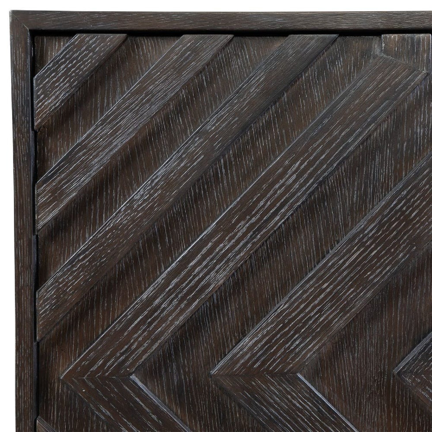 Luxury Modern Oak Wood 4-Door Cabinet European Style for Villa