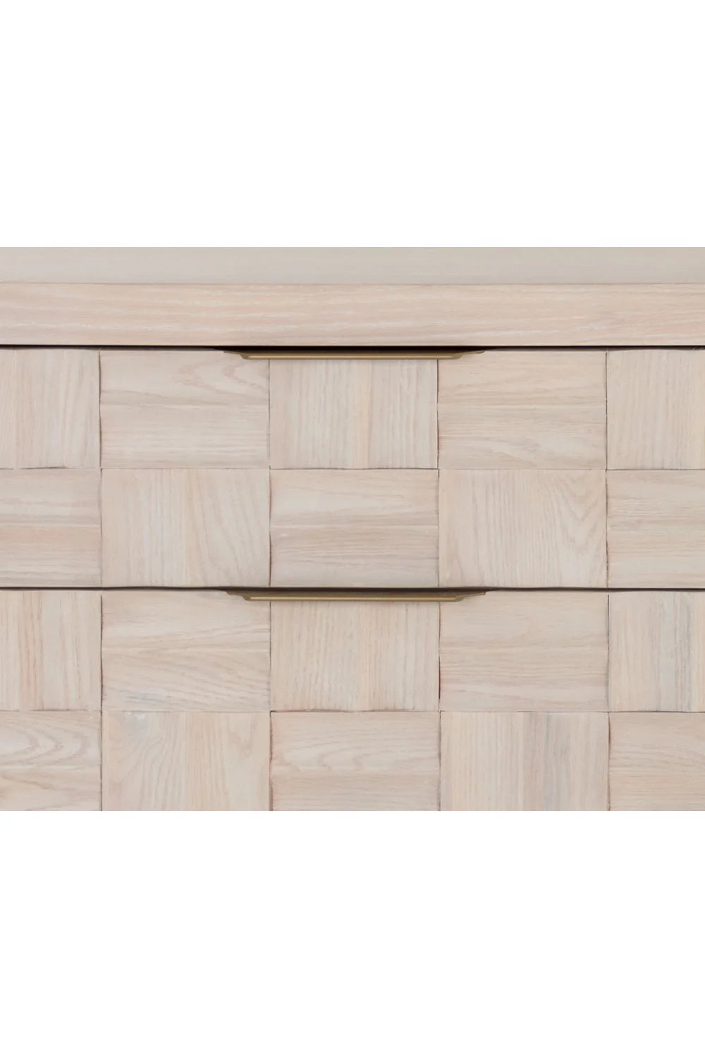 Luxury Modern Oak Wood Tile 4-Drawer Dresser European Style for Villa