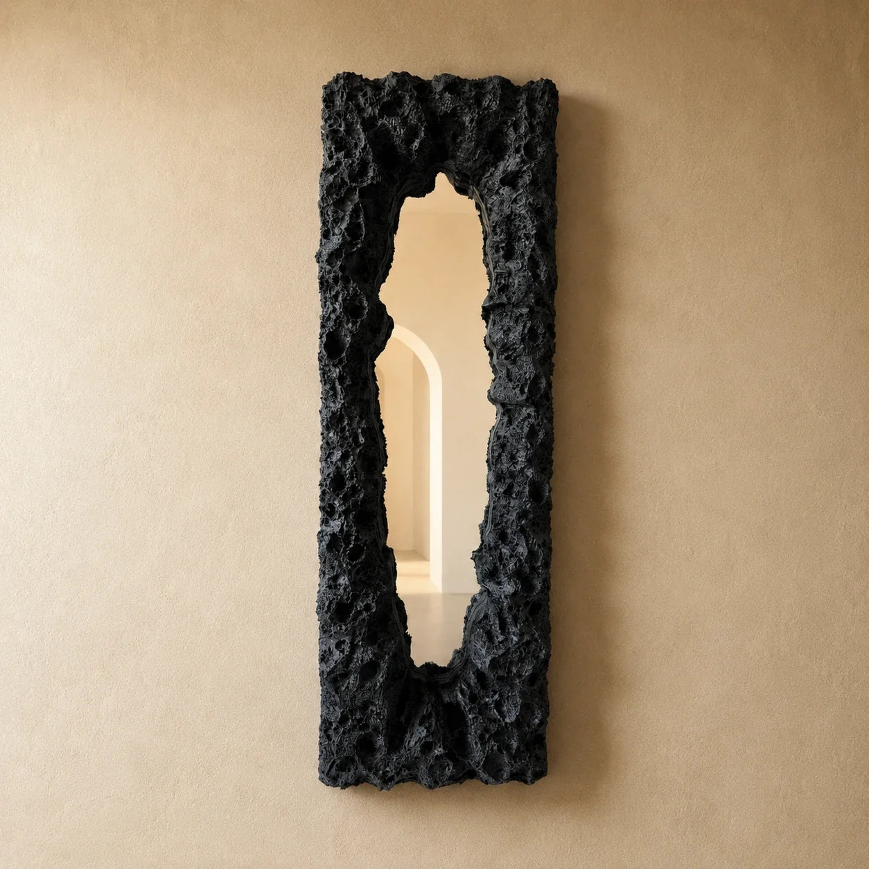 Luxury Modern Obsidian Fissure Mirror European Style for Villa