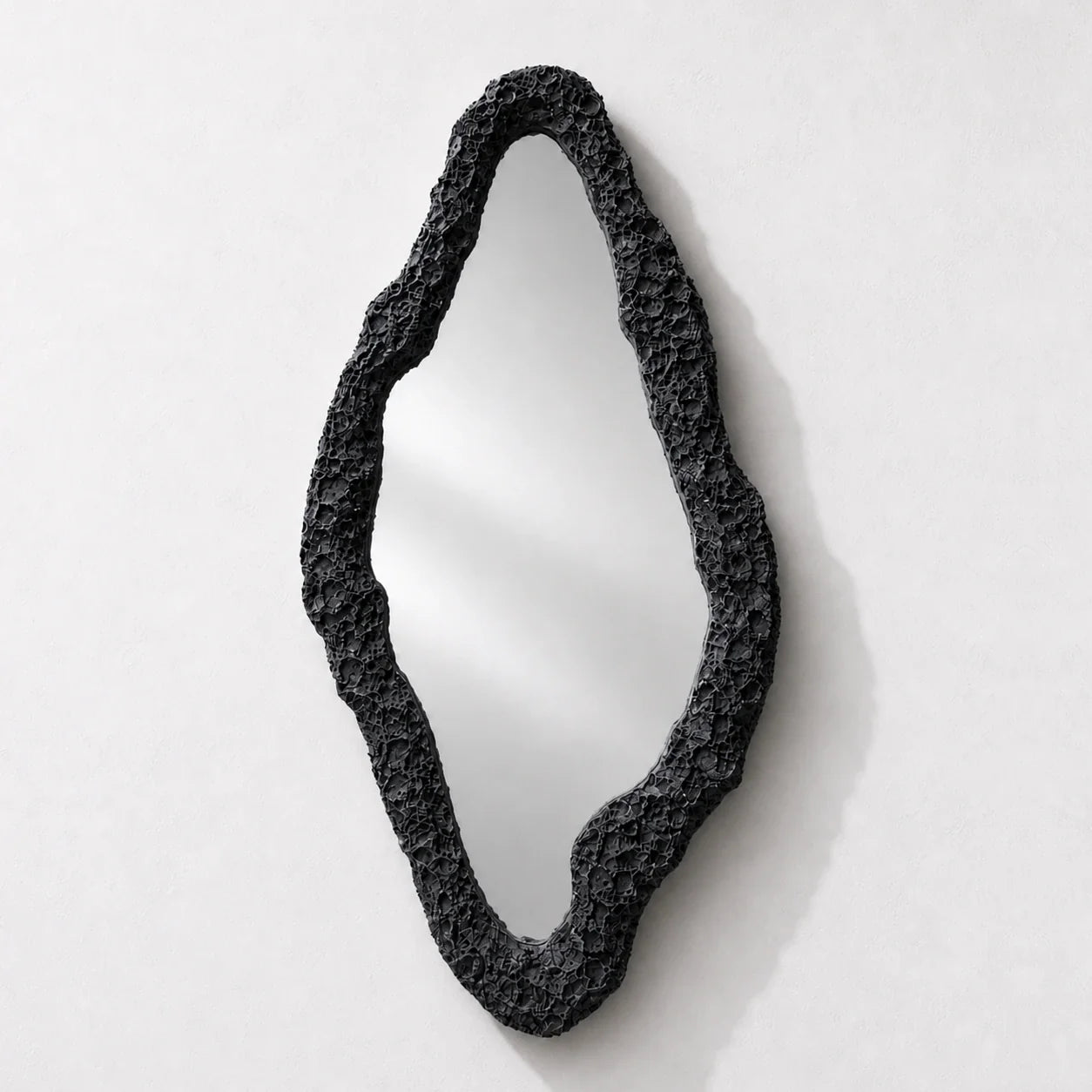Luxury Modern Obsidian Shard Mirror European Style for Villa