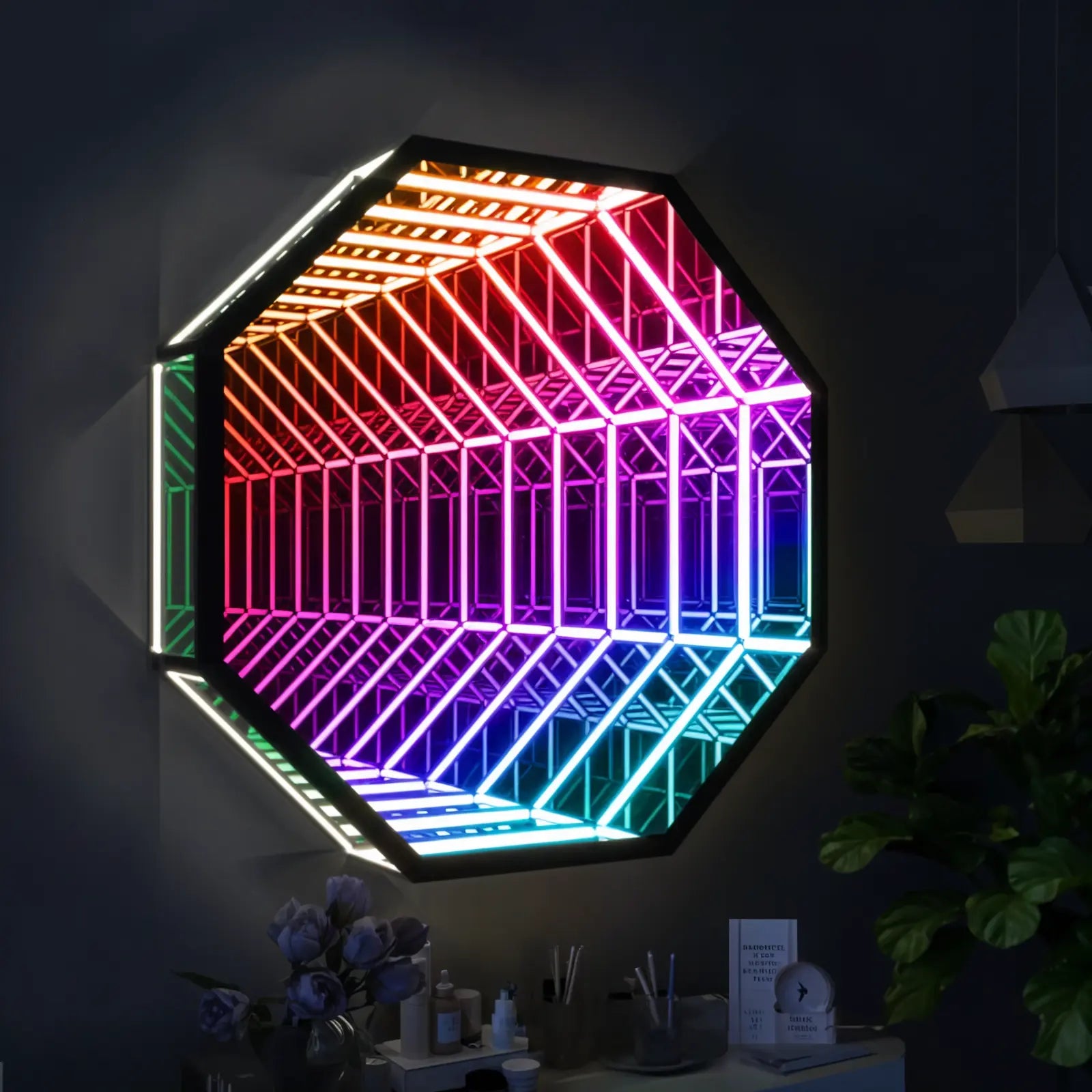 Luxury Modern Octagon Mirror European Style for Villa