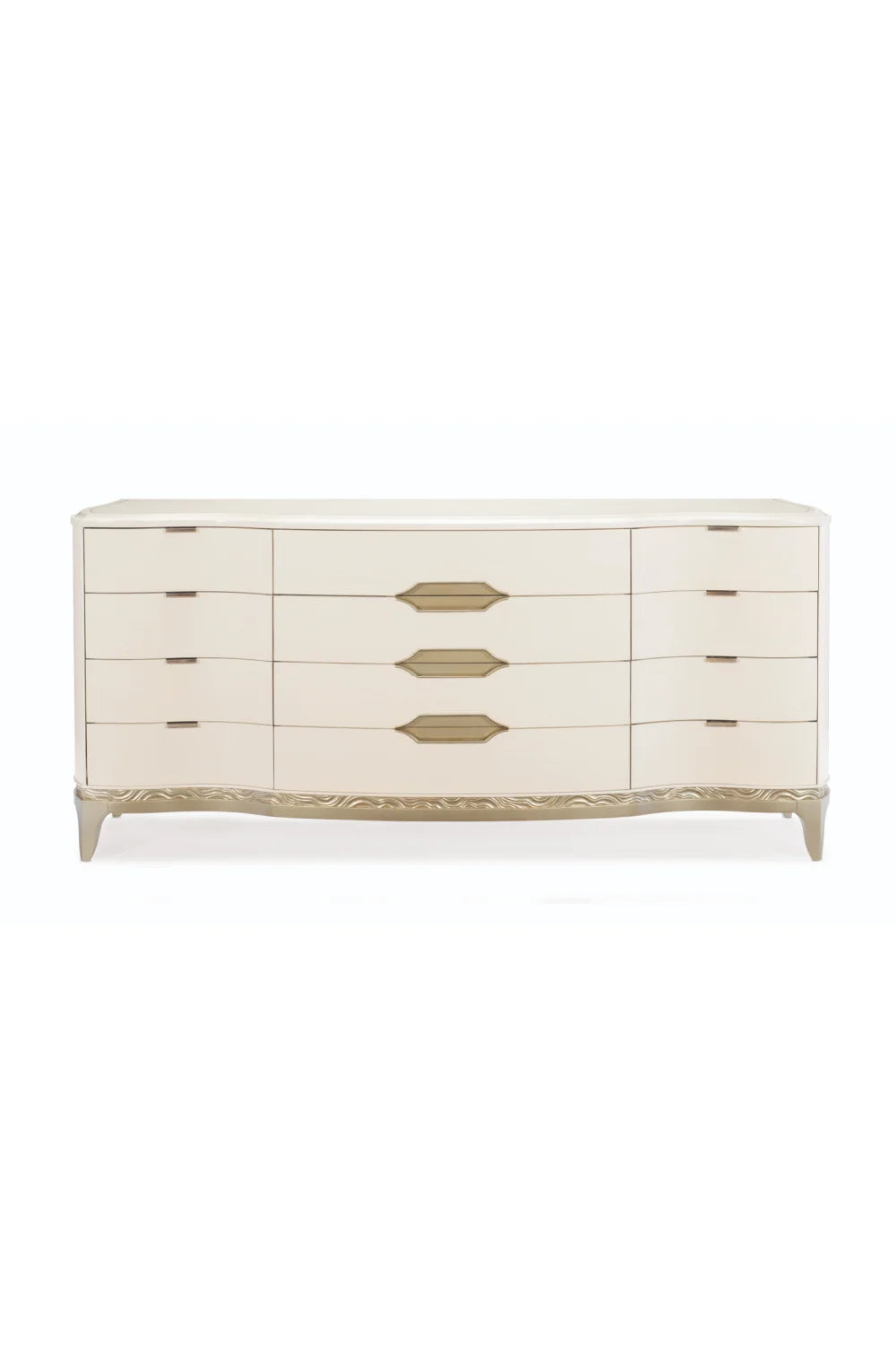 Luxury Modern Off White 12-Drawer Dresser European Style for Villa