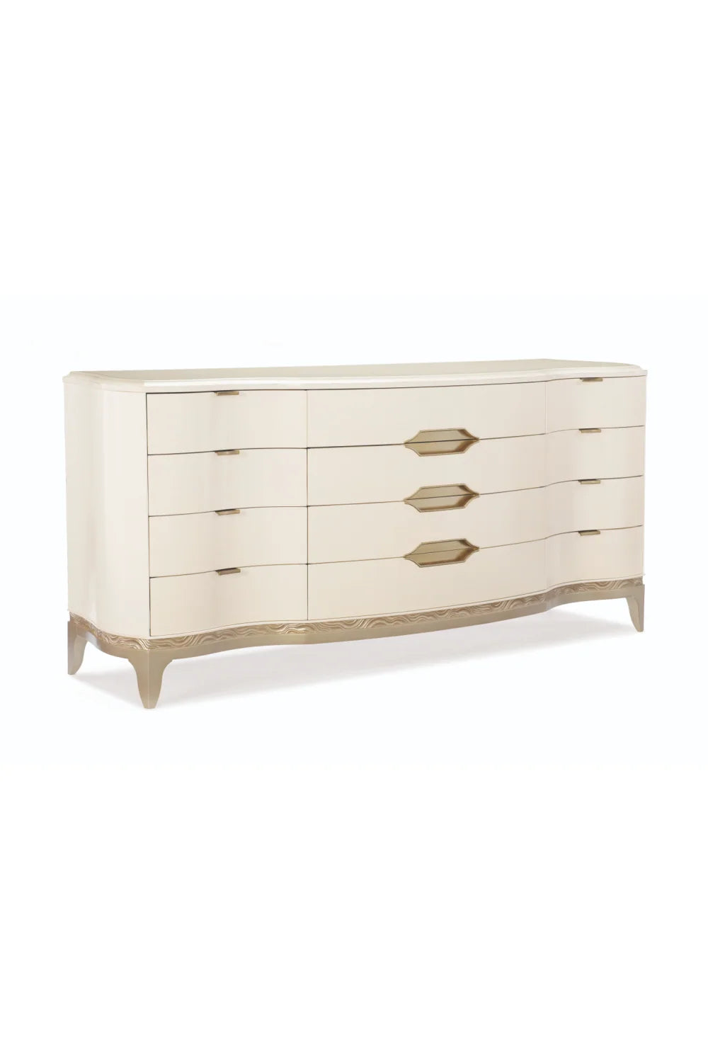 Luxury Modern Off White 12-Drawer Dresser European Style for Villa