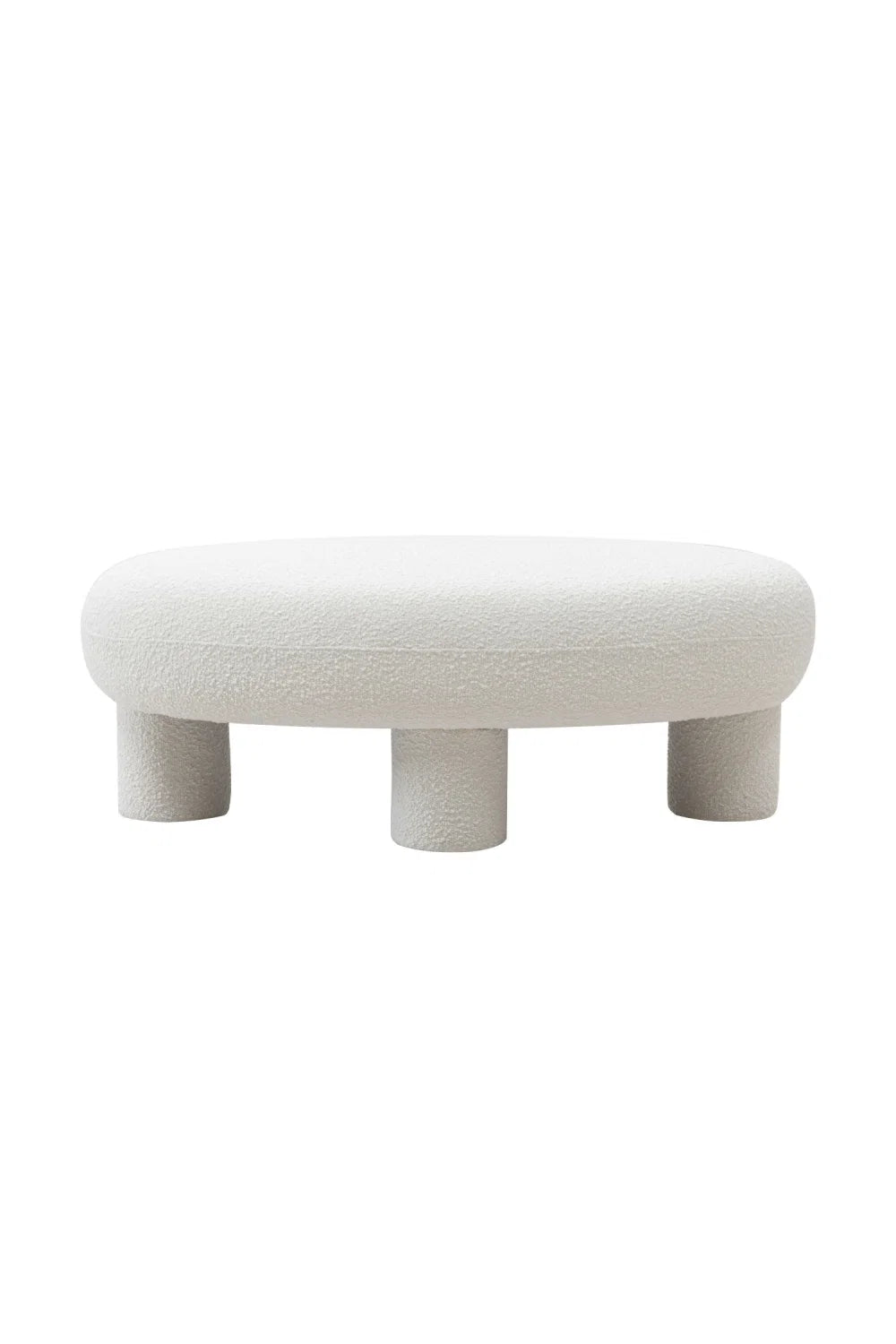 Luxury Modern Off-White Fabric Bench European Style for Villa