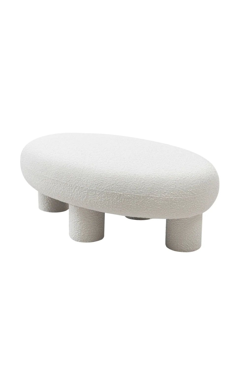 Luxury Modern Off-White Fabric Bench European Style for Villa