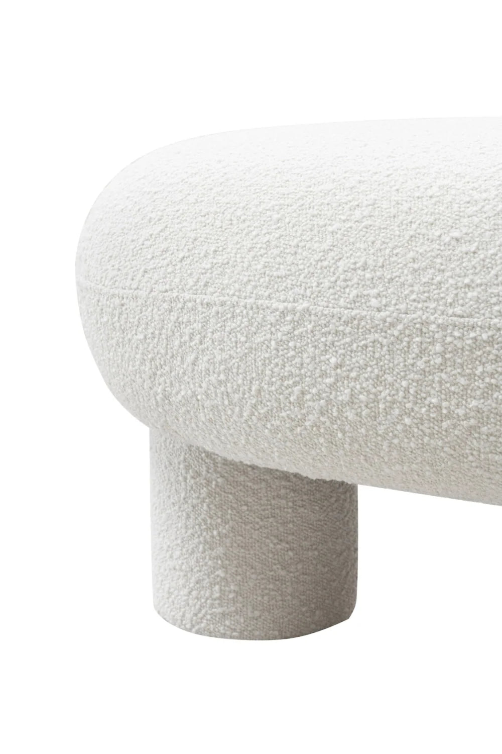 Luxury Modern Off-White Fabric Bench European Style for Villa