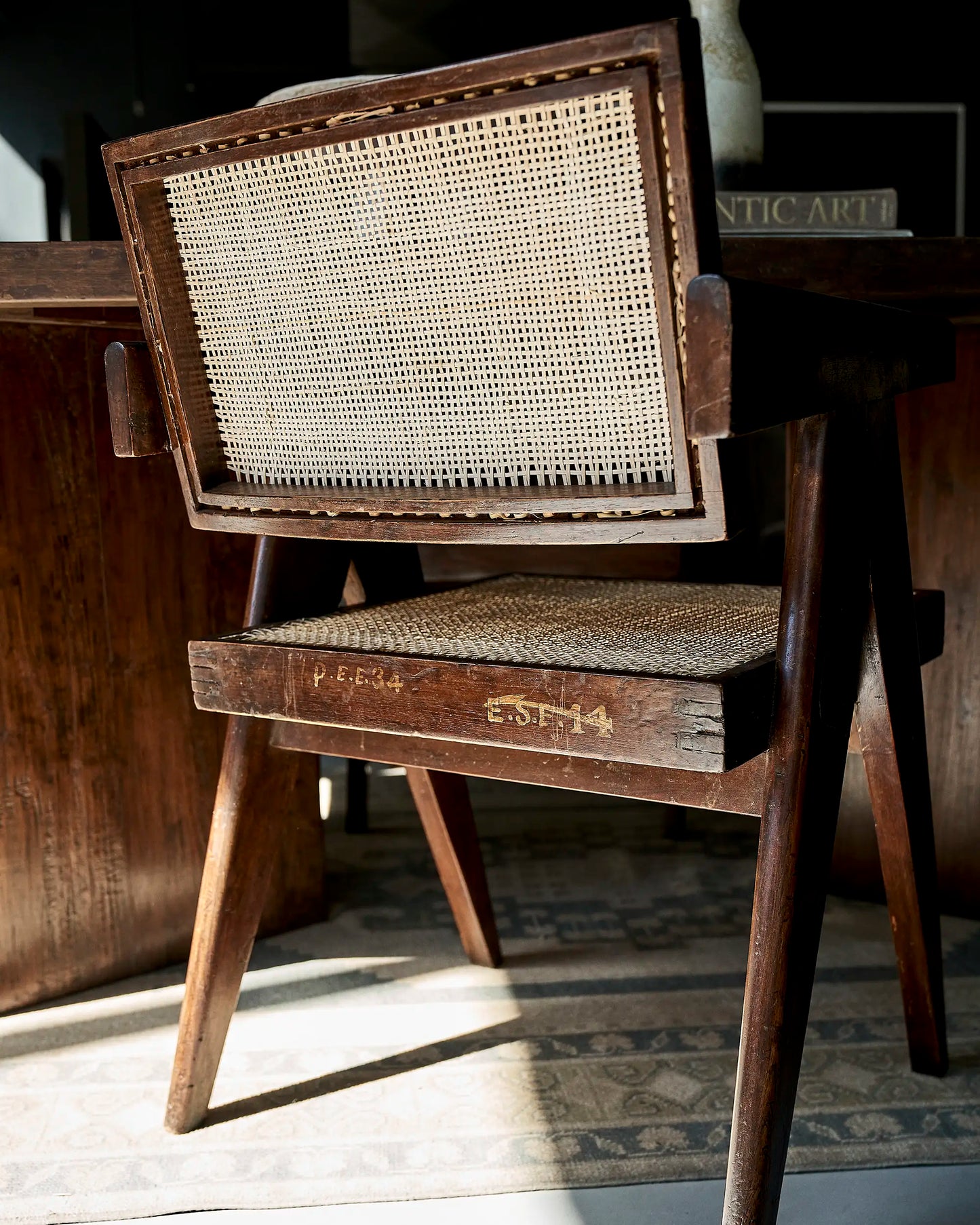 Luxury Modern Office Cane Dining Chair European Style for Villa