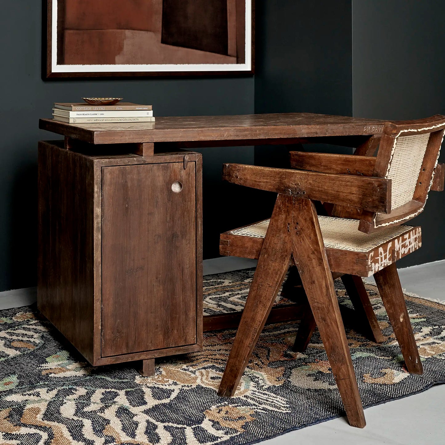 Luxury Modern Office Cane Dining Chair European Style for Villa