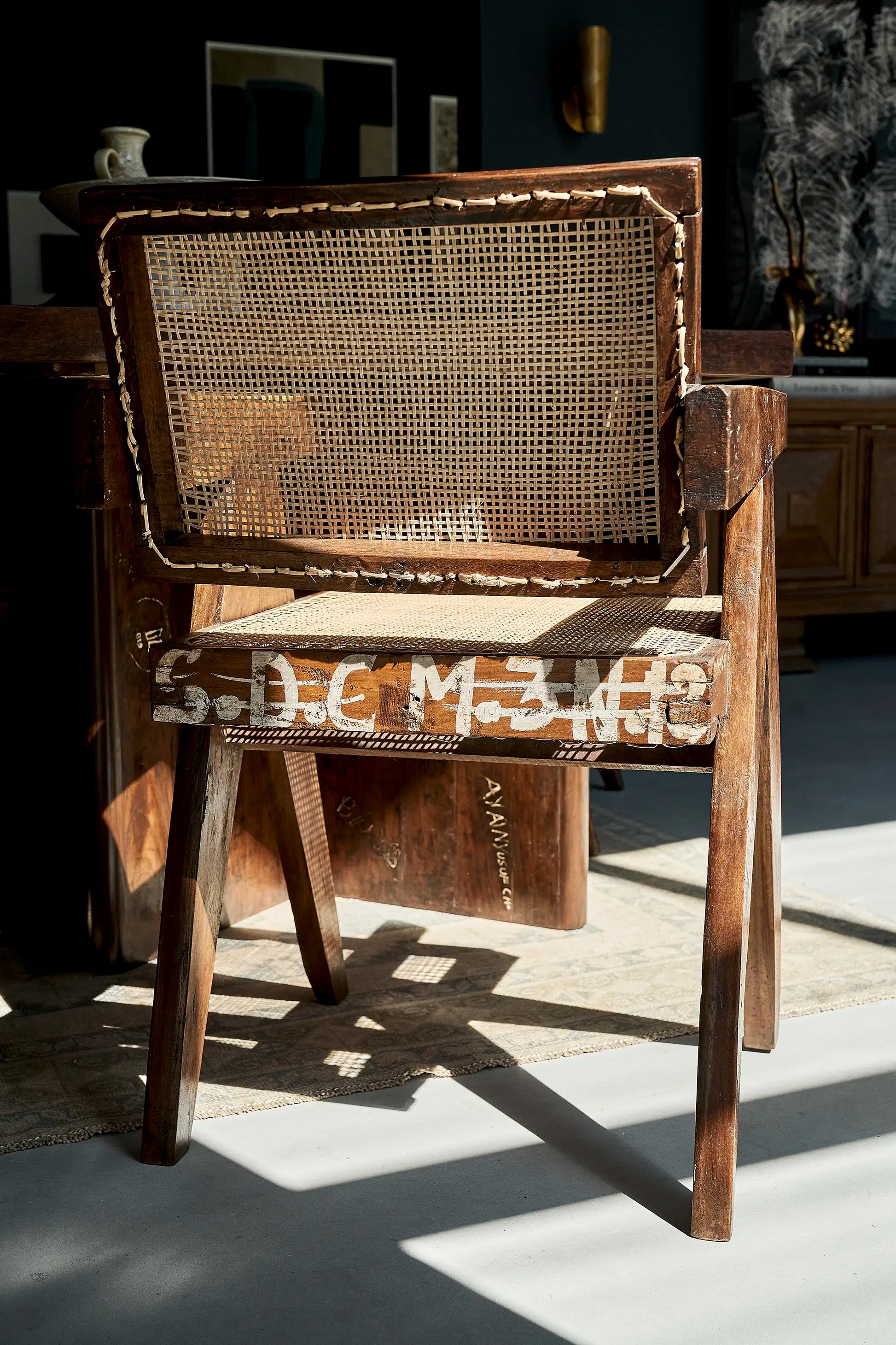 Luxury Modern Office Cane Dining Chair European Style for Villa