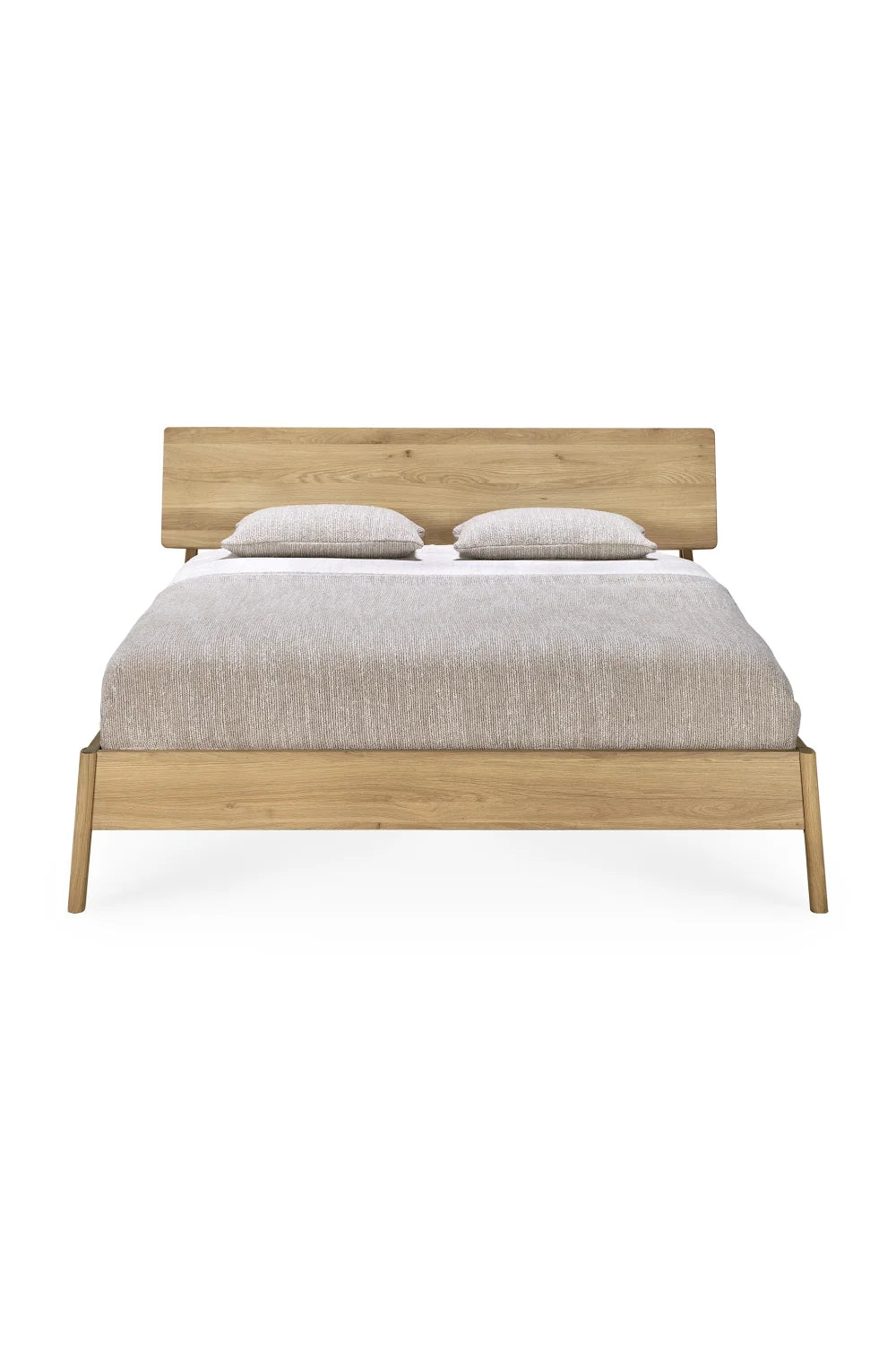 Luxury Modern Oiled Oak Bed European Style for Villa
