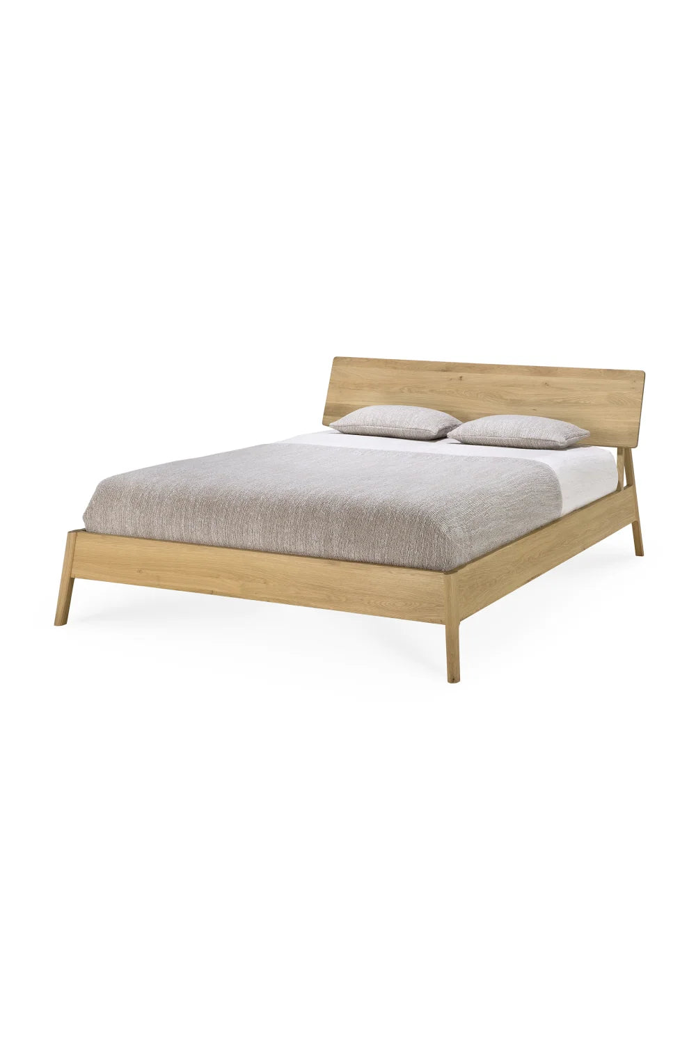 Luxury Modern Oiled Oak Bed European Style for Villa
