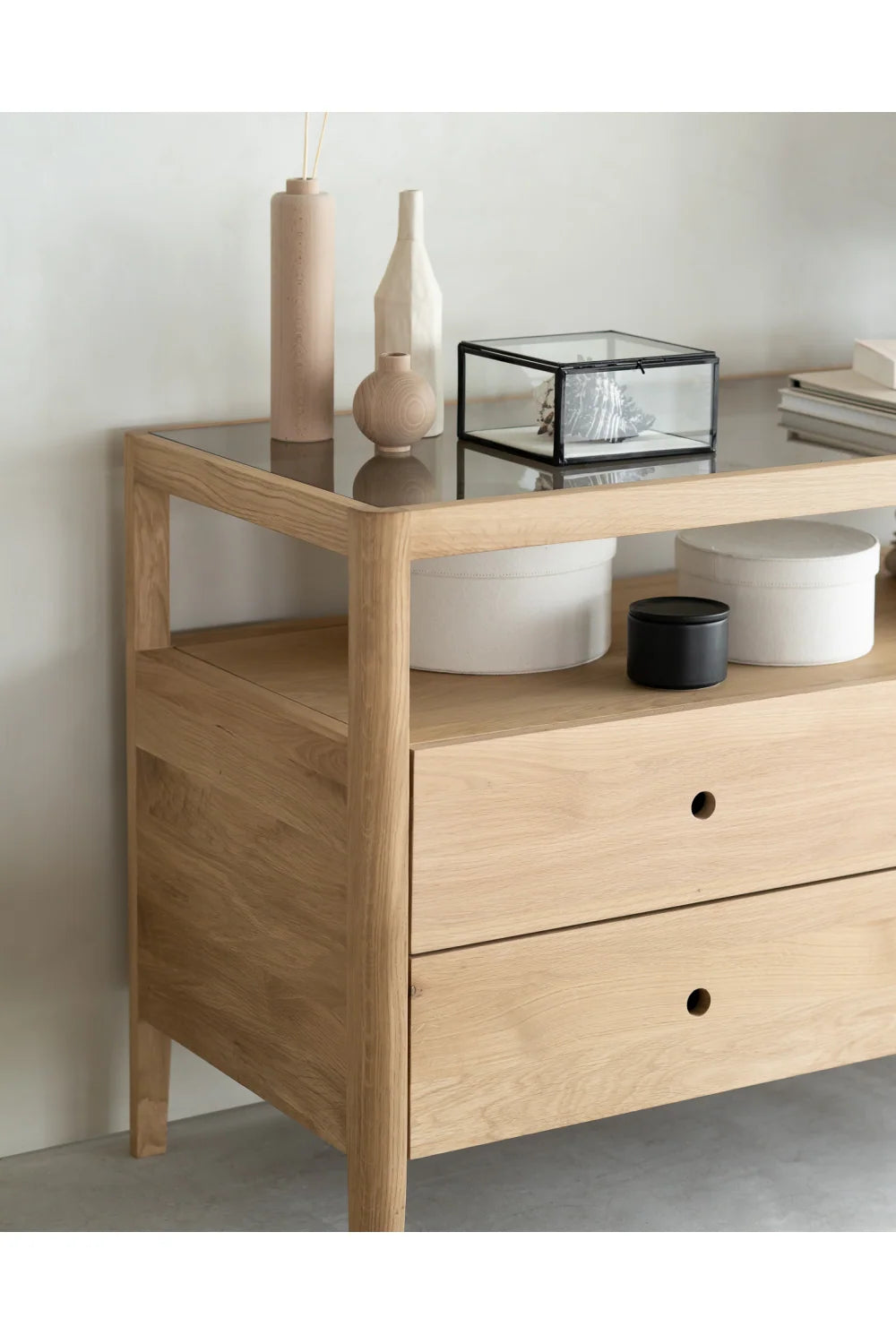 Luxury Modern Oiled Oak Dresser European Style for Villa