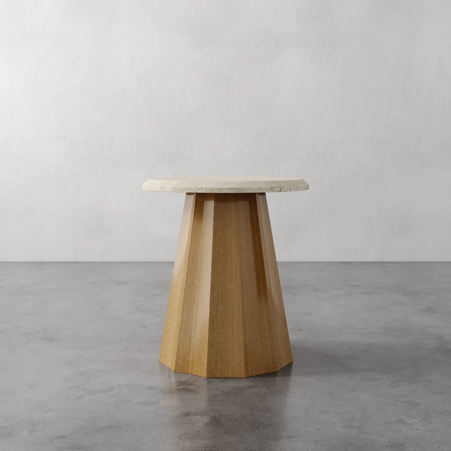 Luxury Modern Ondara Fluted Side Table European Style for Villa