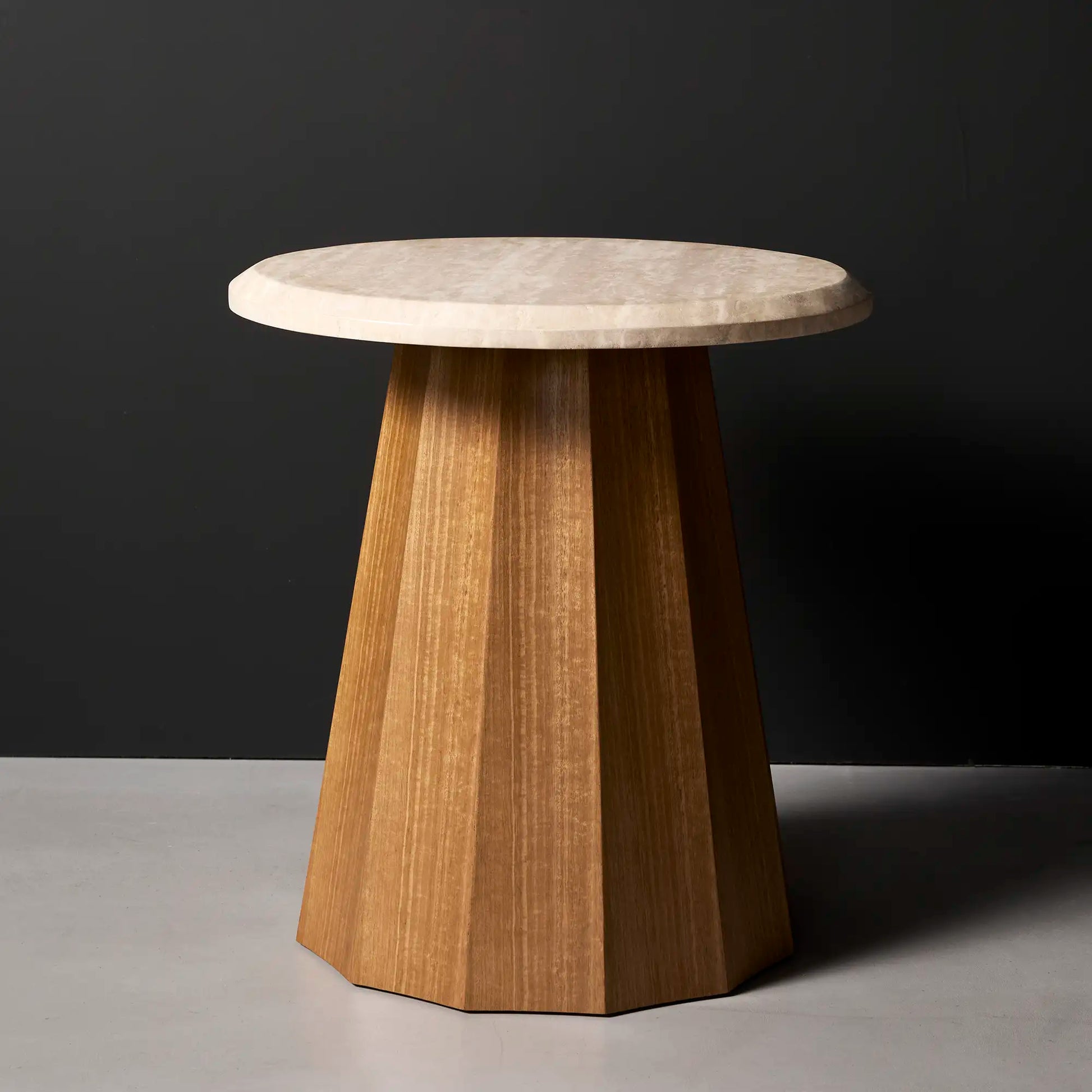 Luxury Modern Ondara Fluted Side Table European Style for Villa