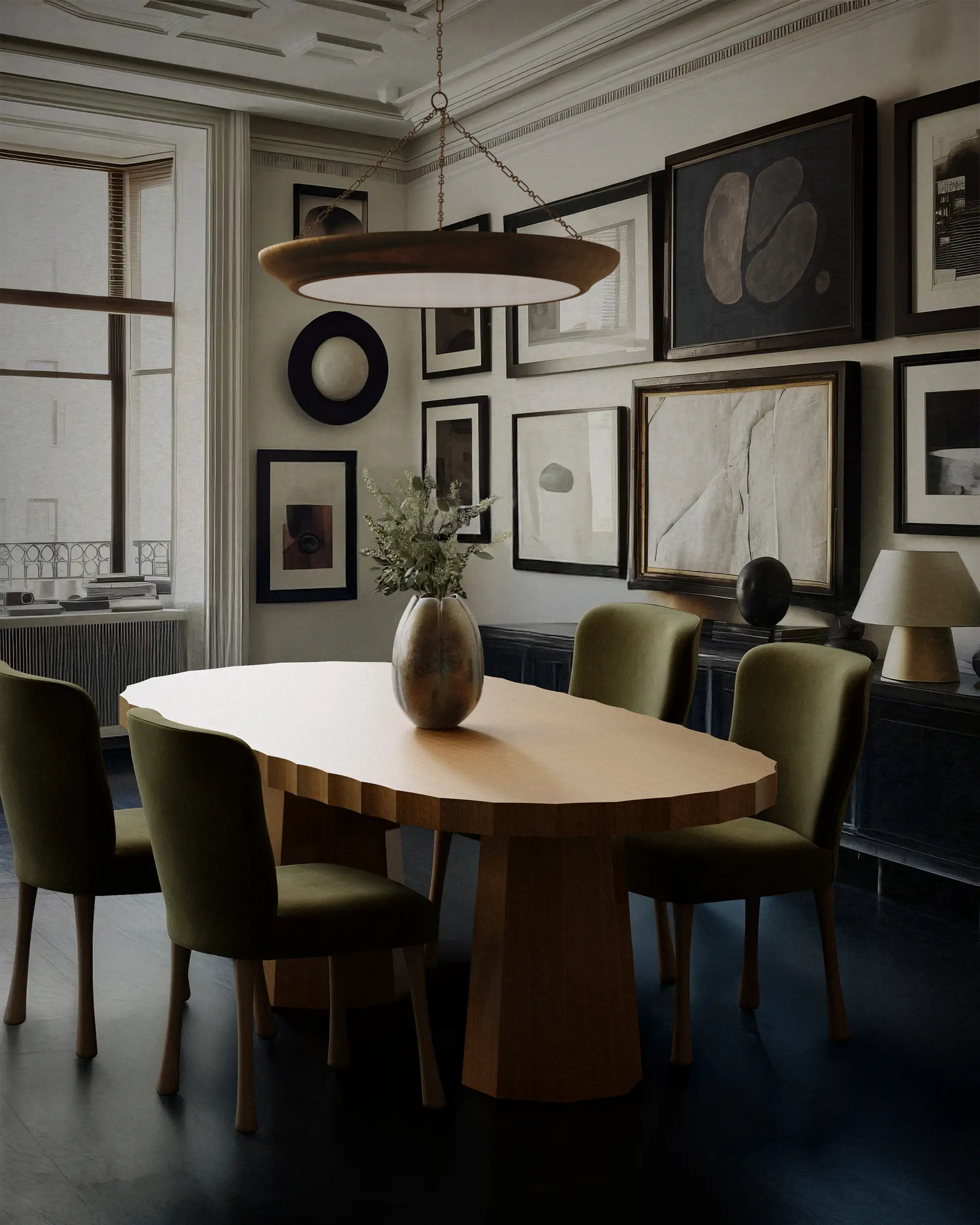 Luxury Modern Ondara Oblong Dining Table European Style for Villa