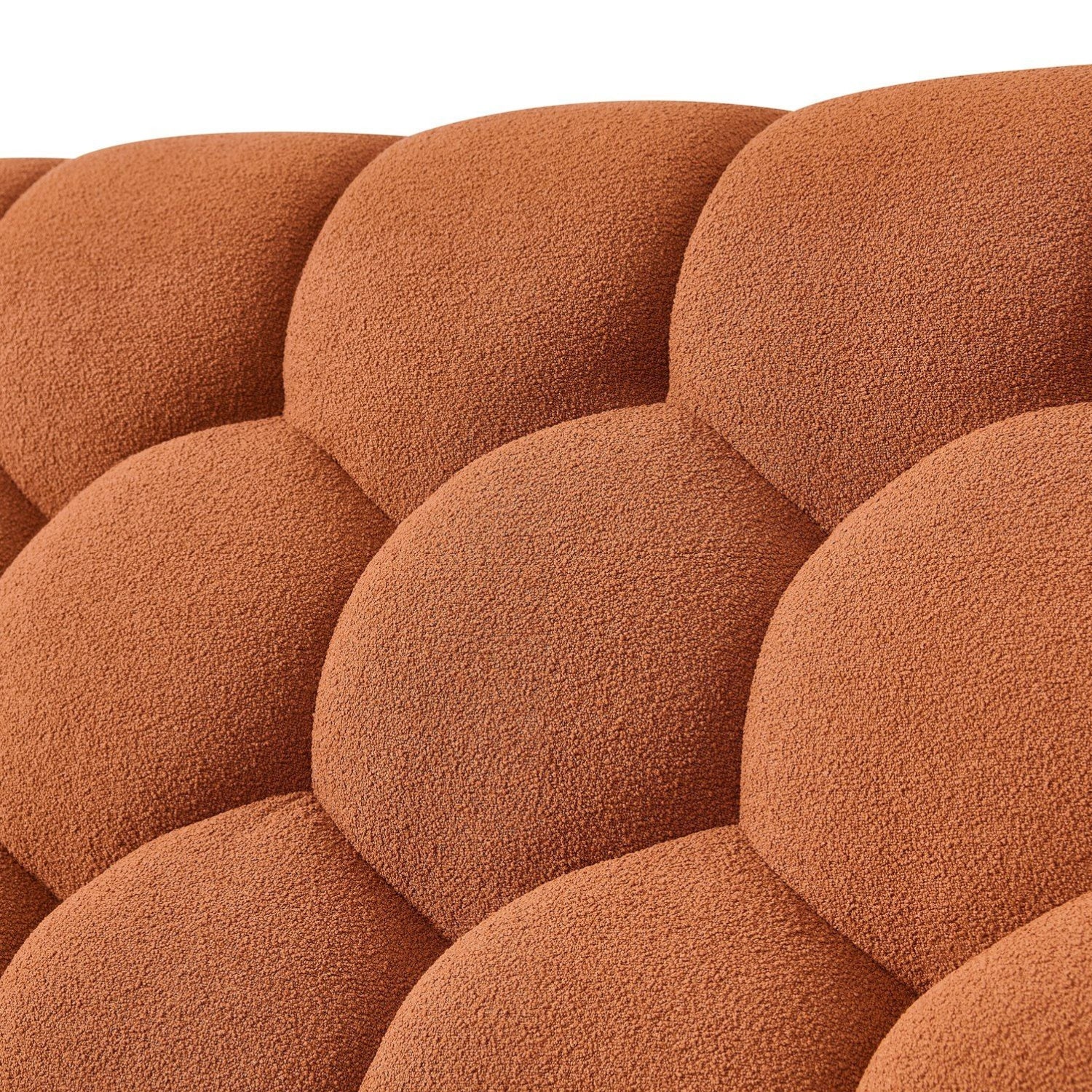 Luxury Modern Orange Hexagonal Tufted Bed European Style for Villa