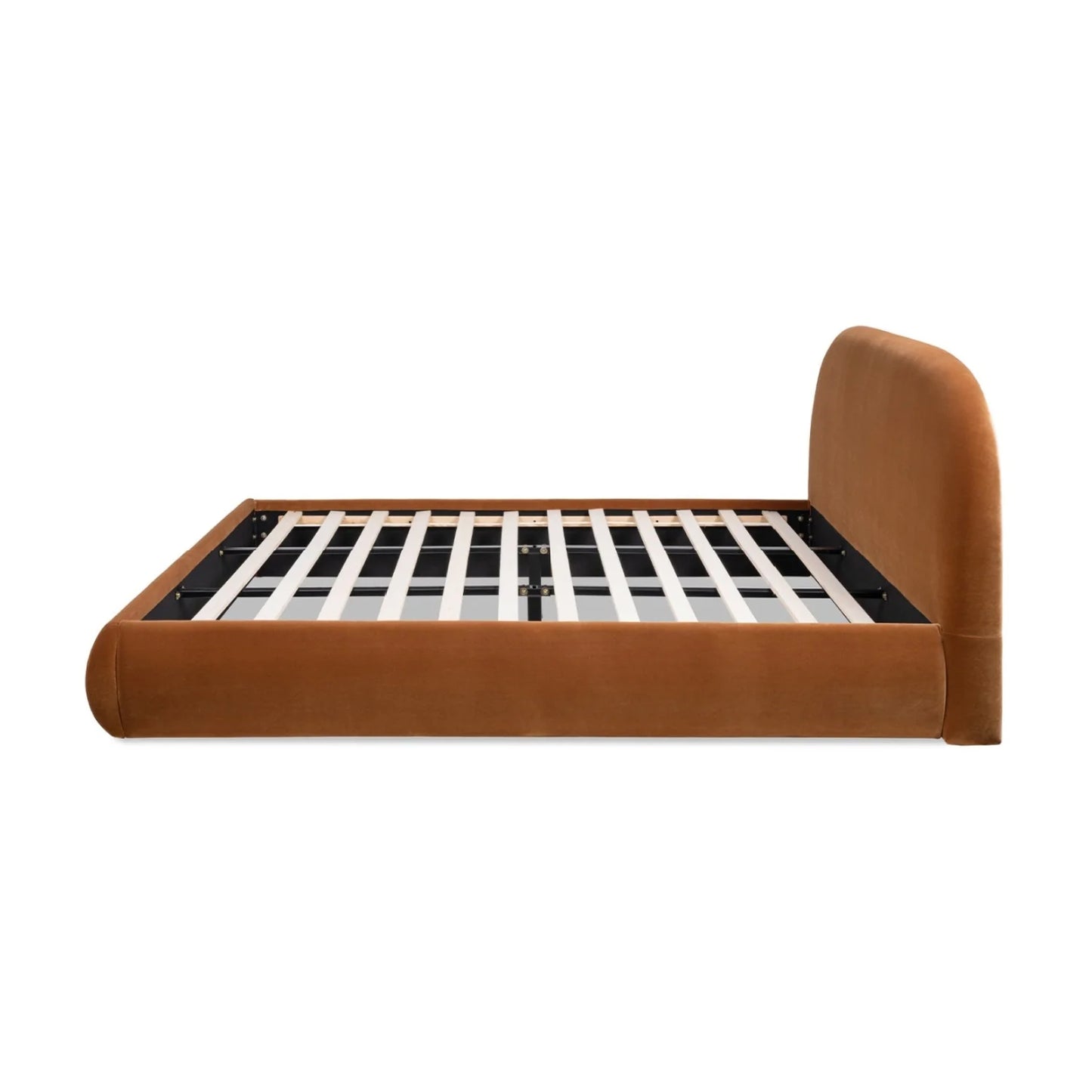 Luxury Modern Orange Velvet King Bed European Style for Villa