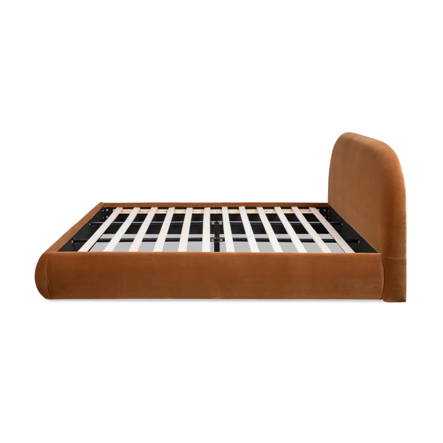 Luxury Modern Orange Velvet King Bed European Style for Villa