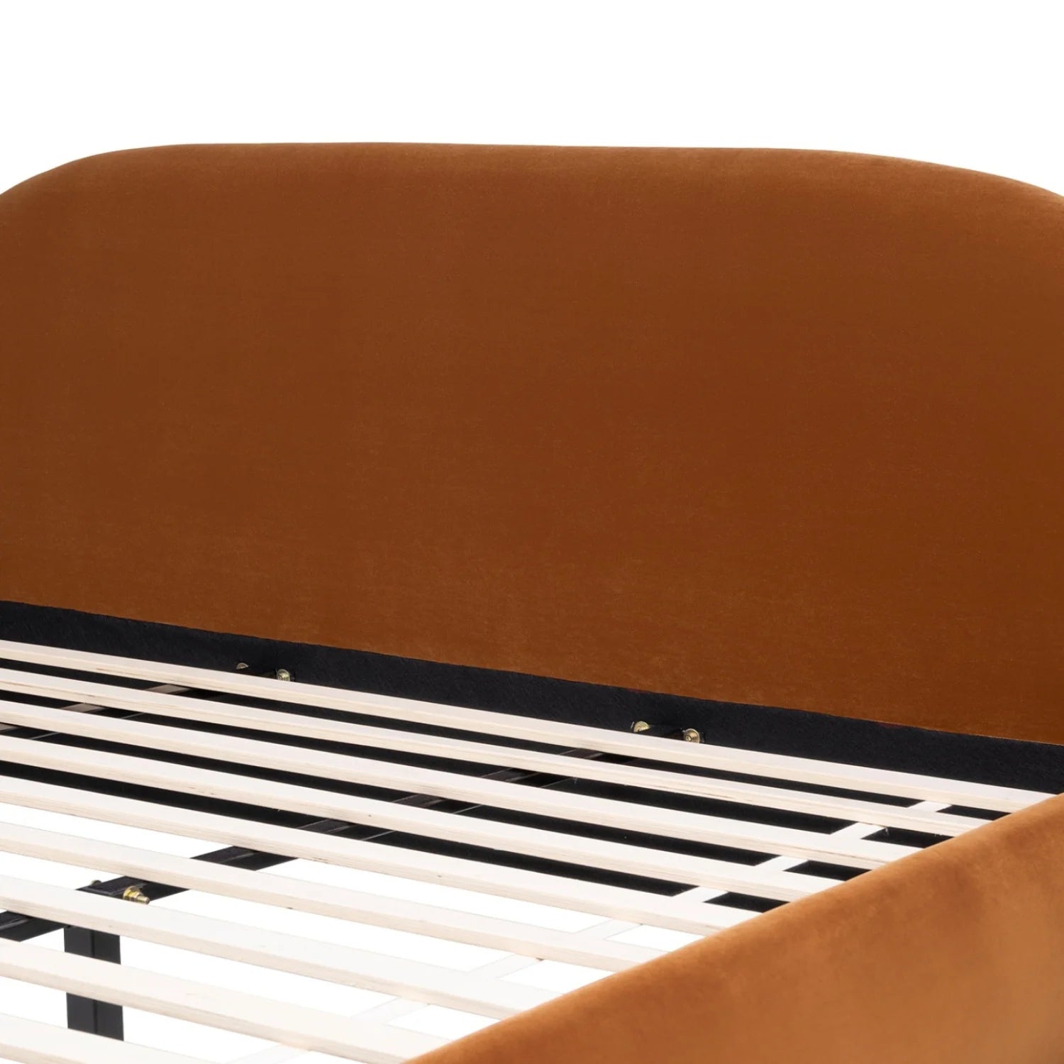 Luxury Modern Orange Velvet King Bed European Style for Villa