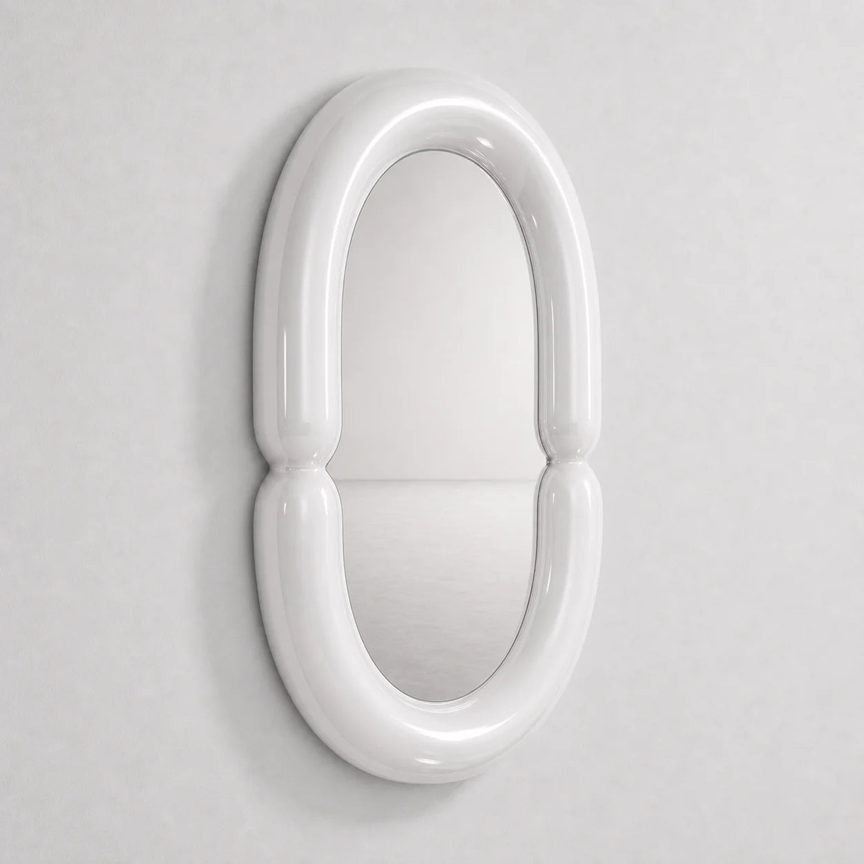 Luxury Modern Orrery White Oval Mirror European Style for Villa