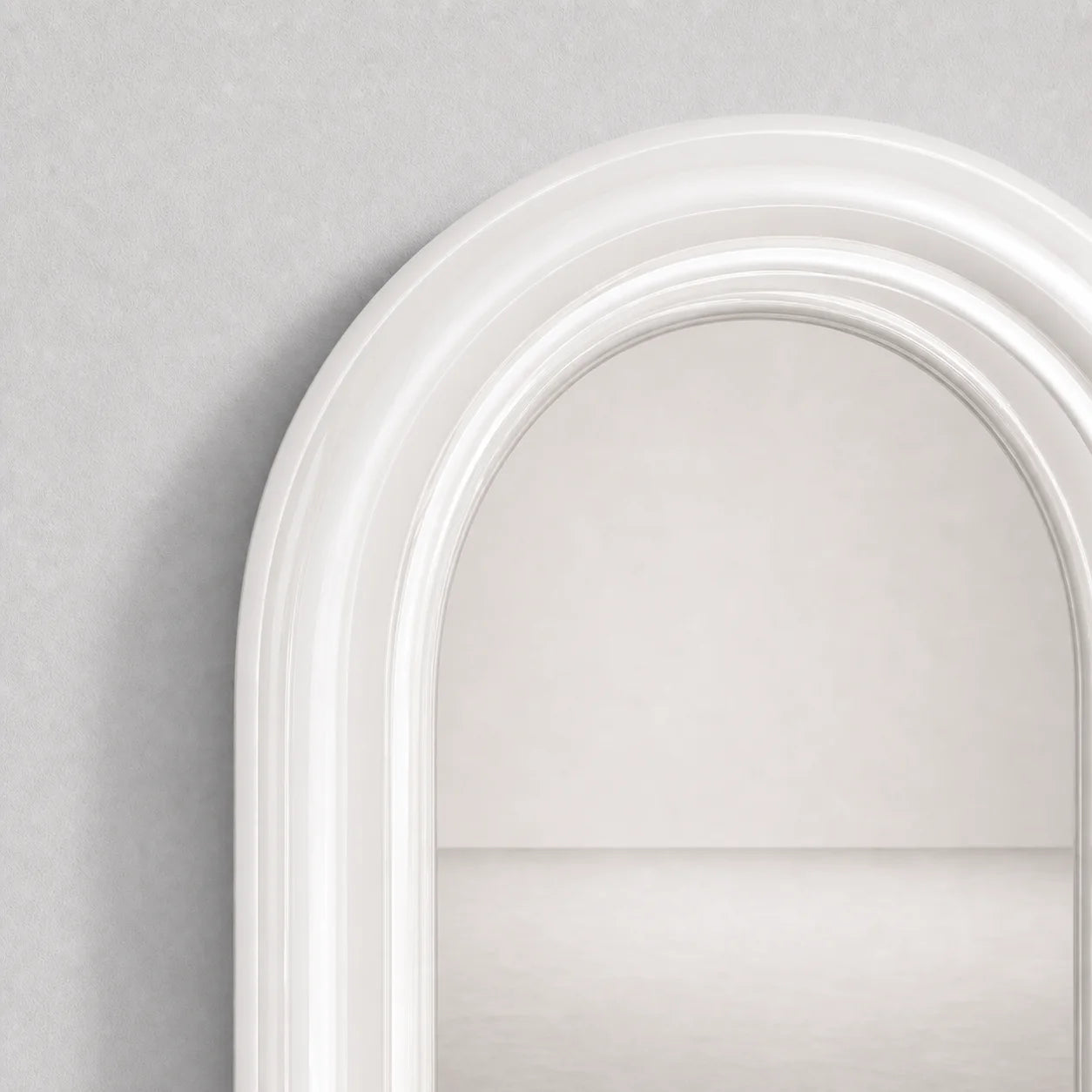 Luxury Modern Orrery White Oval Mirror European Style for Villa