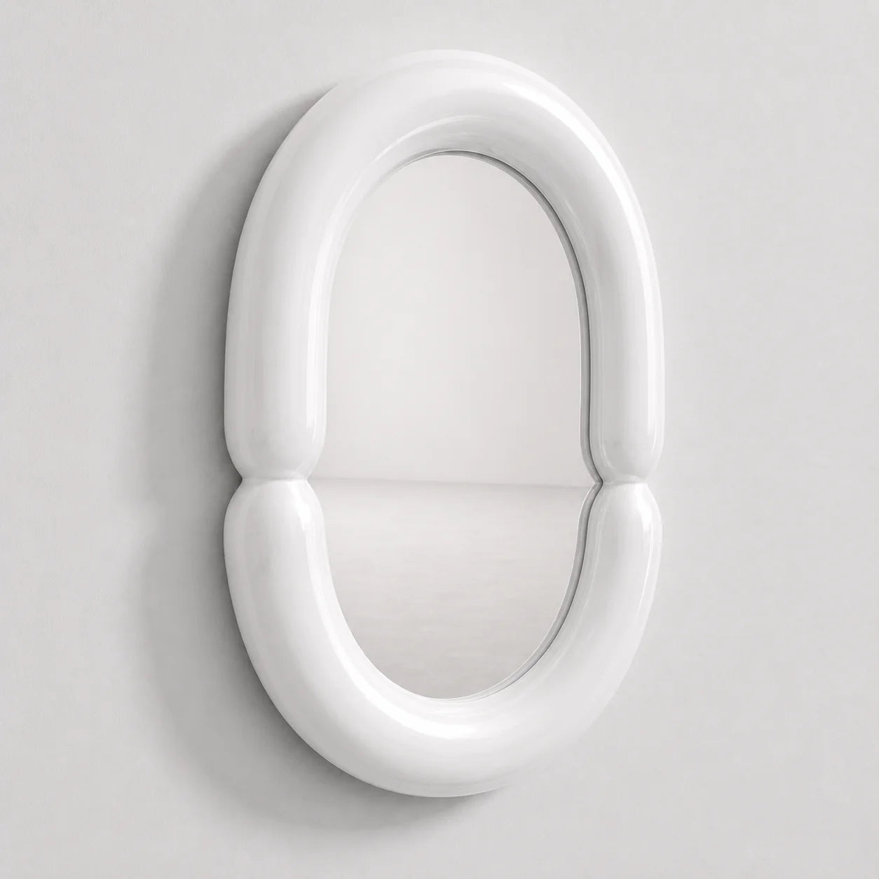 Luxury Modern Orrery White Oval Mirror European Style for Villa